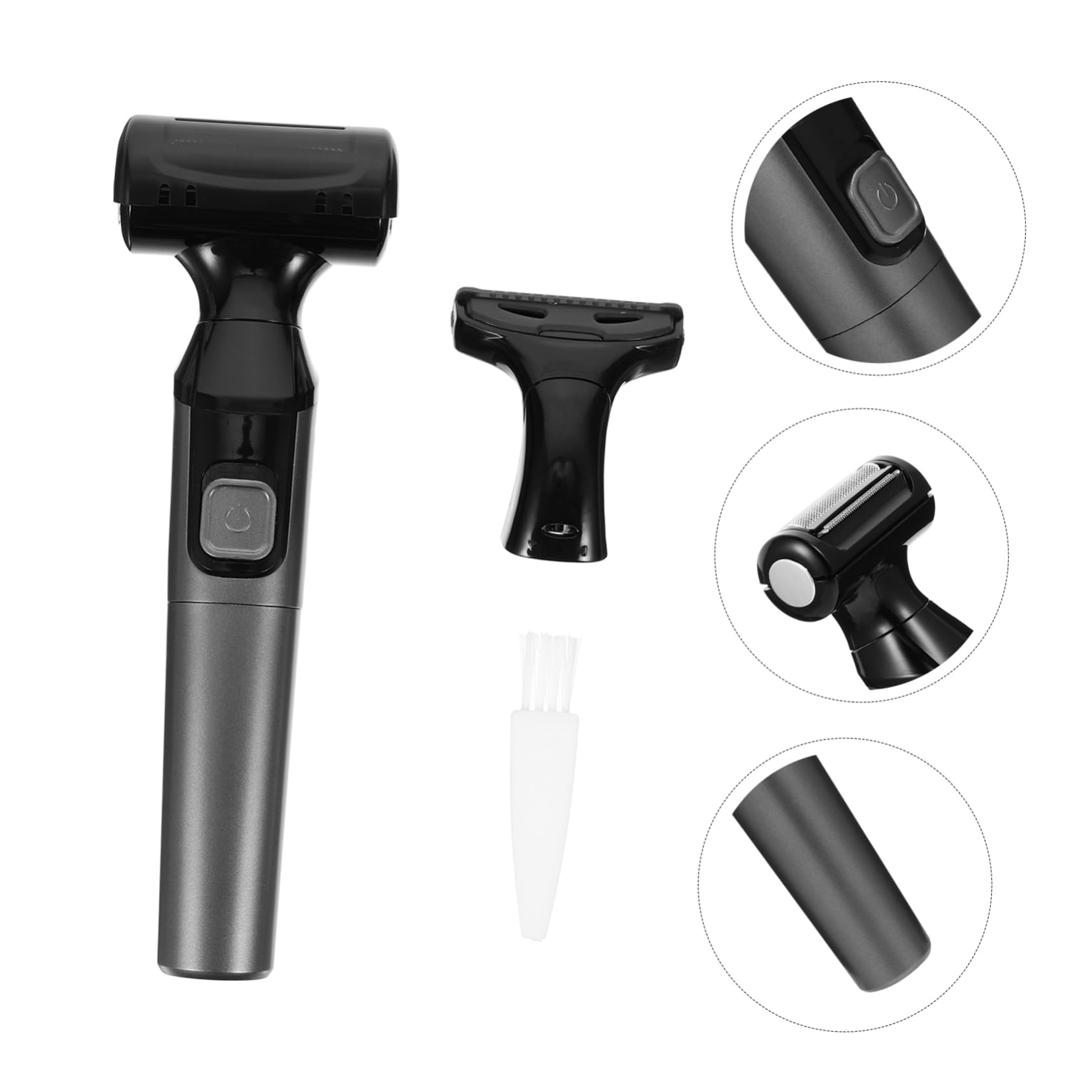 **Healeved Cordless Electric Shaver & Trimmer for Men – Rechargeable Face & Body Hair Removal – Black ABS Design – Perfect for Travel, Gym & Daily Grooming**