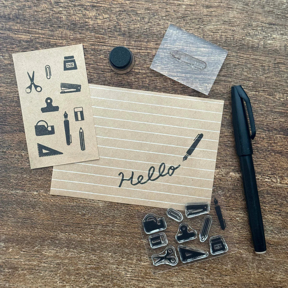 Mizushima JIZAI Clear Stamp POCKET - DIY Scrapbooking, Card Making, Journaling & Planner Stickers - Portable Craft Stationery for Bullet Journals, Invitations & Gift Wrapping