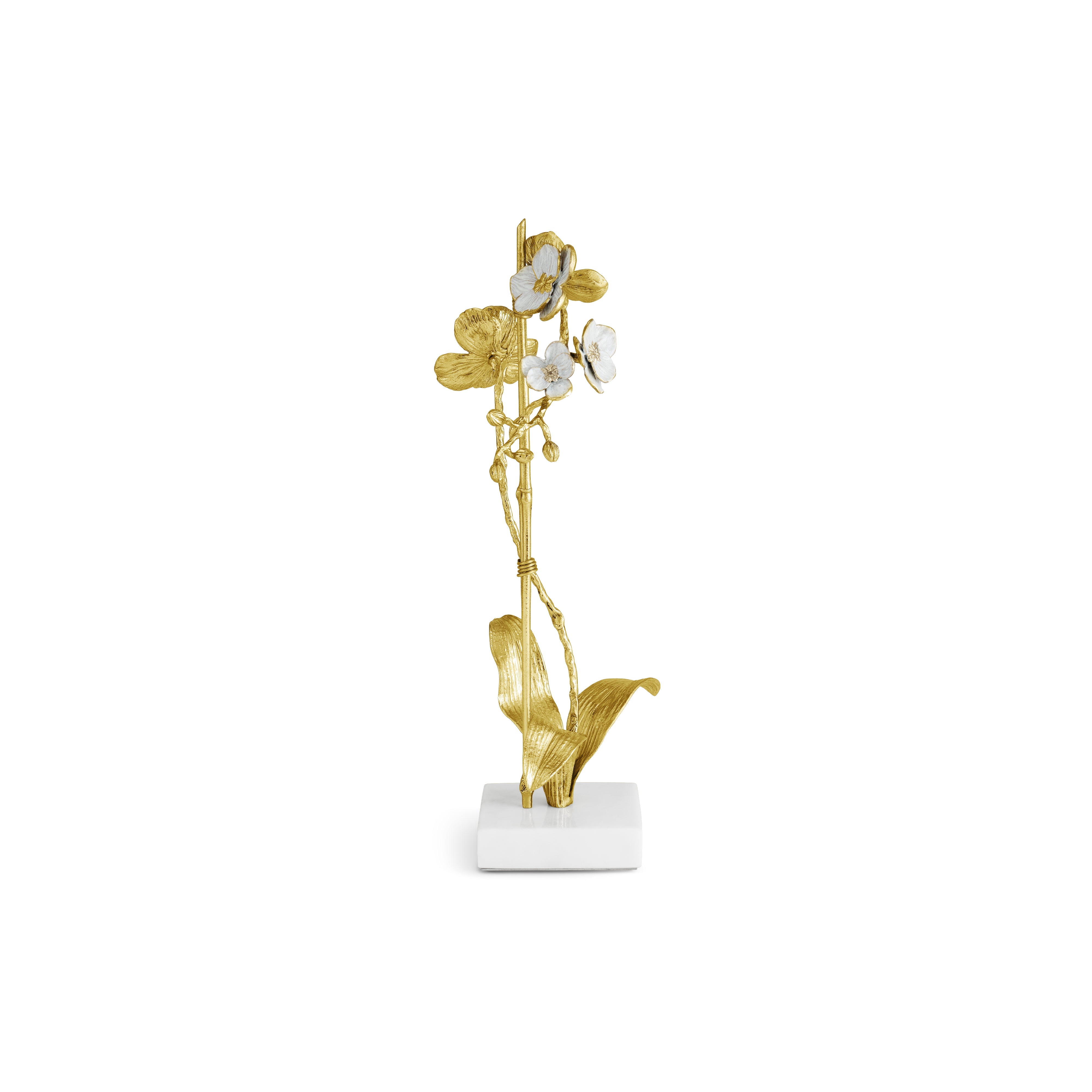 Elegant Orchid Stem Sculpture - Handcrafted Home Decor for Living Room, Office & Wedding Centerpiece