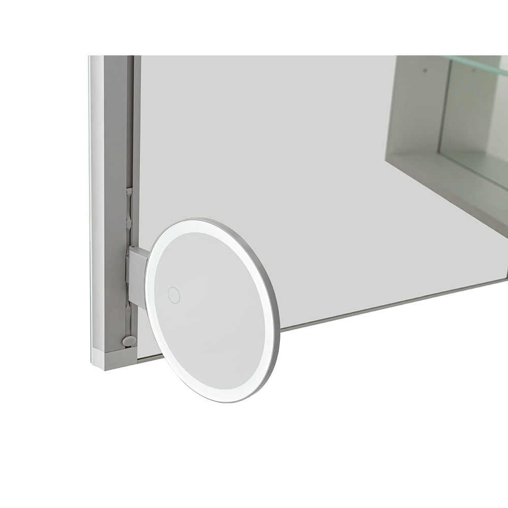 Aquadom Edge Royale 15x70 LED Lighted Medicine Cabinet - Right or Left Hinge Bathroom Mirror with Adjustable Lighting | Perfect for Modern Bathrooms, Vanities & Home Decor