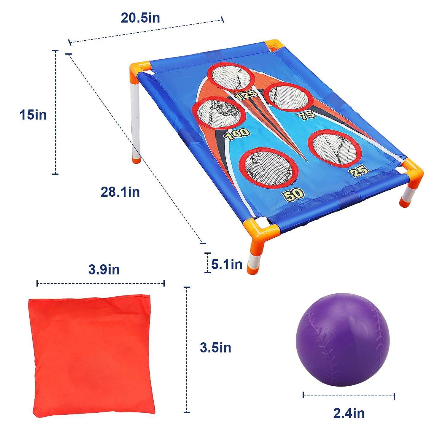 TOY Life Kids Cornhole Outdoor Game Set - Dinosaur Themed Bean Bag Toss for Ages 3-7 - Fun Backyard Lawn Games for Family Picnics, Birthday Parties & Outdoor Playtime