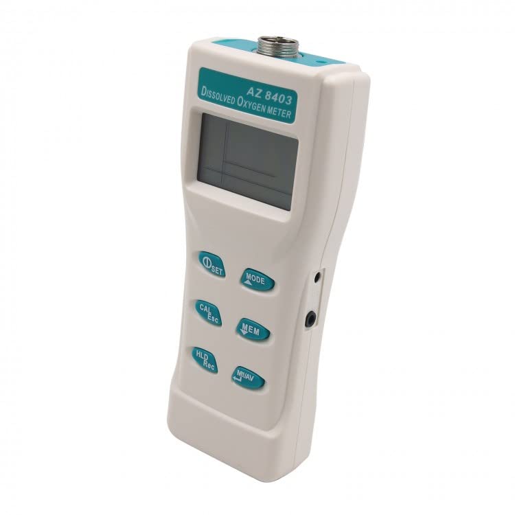 AZ8403 Dissolved Oxygen Meter for Freshwater Aquaculture - High Precision Water Quality Tester with LCD Display | Ideal for Fish Tanks, Hydroponics & Pond Monitoring