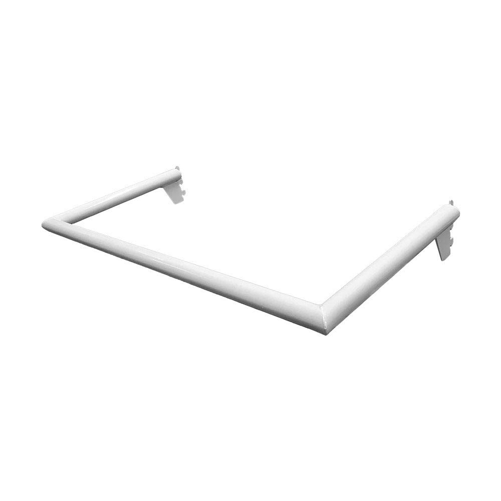 Prolinemax 24 Inch White Industrial Pipe Rack Hang Rail - Heavy Duty Retail Display Clothes Hanger for Store, Boutique & Home Organization - Perfect for Clothing, Accessories & Home Decor Display