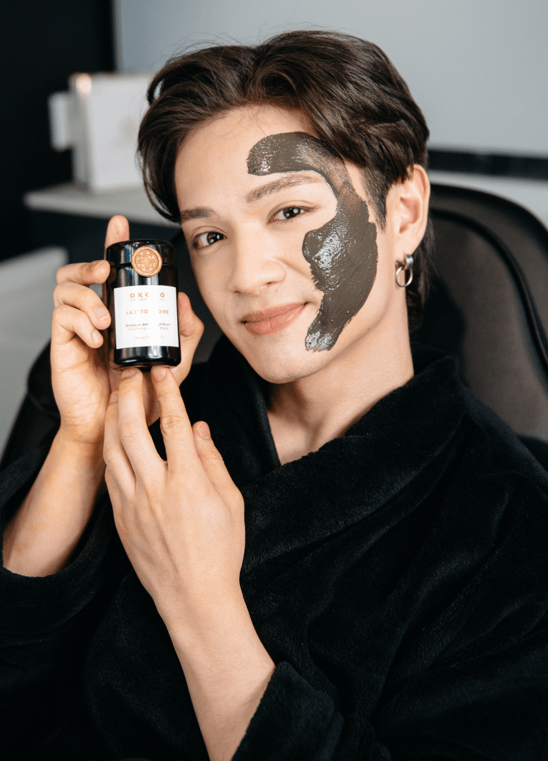 LA D’tox Noire Detox Clay Mask with Activated Charcoal & Niacinamide - Deep Cleansing & Pore Minimizing Face Mask for Acne-Prone & Oily Skin - Perfect for Spa Nights & Self-Care Routines