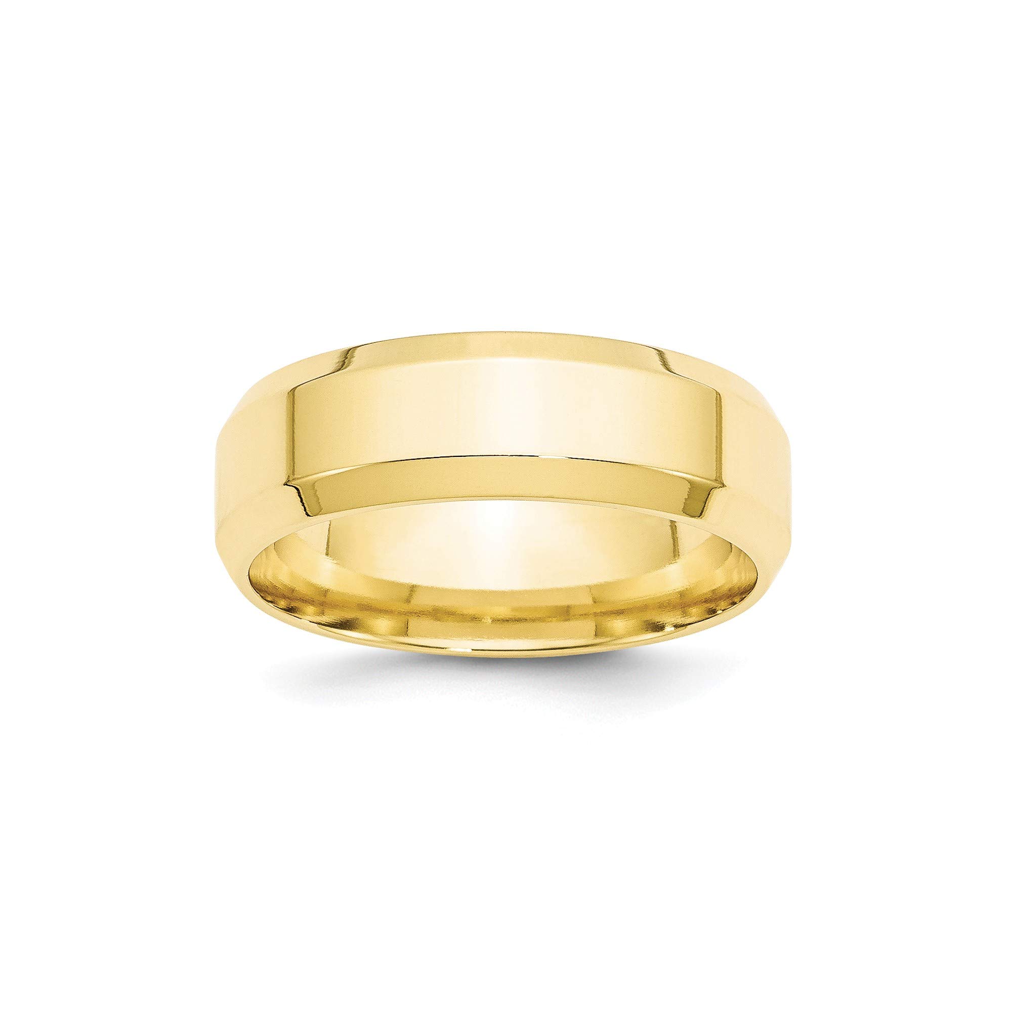 10k Yellow Gold 7mm Comfort Fit Band - Size 10 for Men & Women