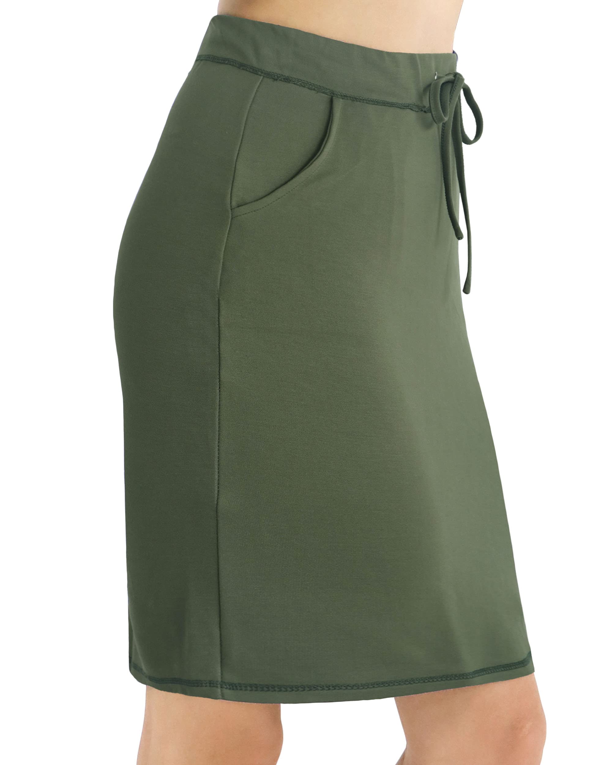 BENANCY Women's High Waist Stretch Pencil Skirt with Pockets - Slim Fit Office Work Skirt for Business Casual & Professional Wear