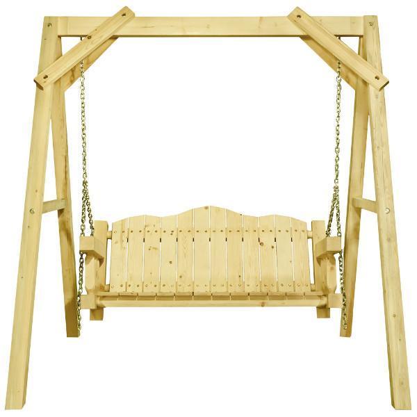Homestead A-Frame Lawn Swing - Heavy Duty Outdoor Garden Swing for Patio, Backyard, and Porch Relaxation