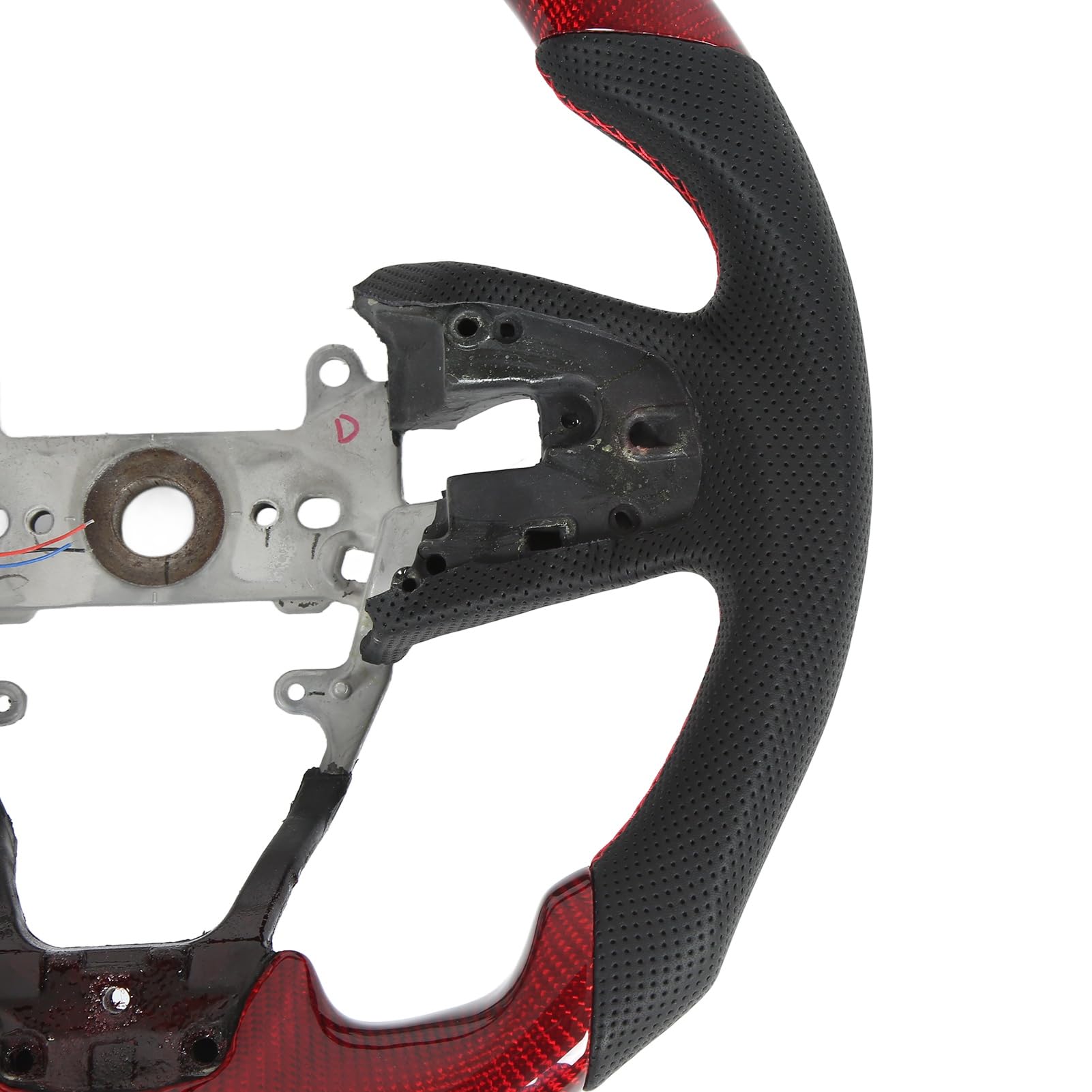 Red Carbon Fiber LED Steering Wheel with Shift Lights - Compatible with Honda Civic Type R FK8 2016-2021 - Racing & Performance Driving Upgrade