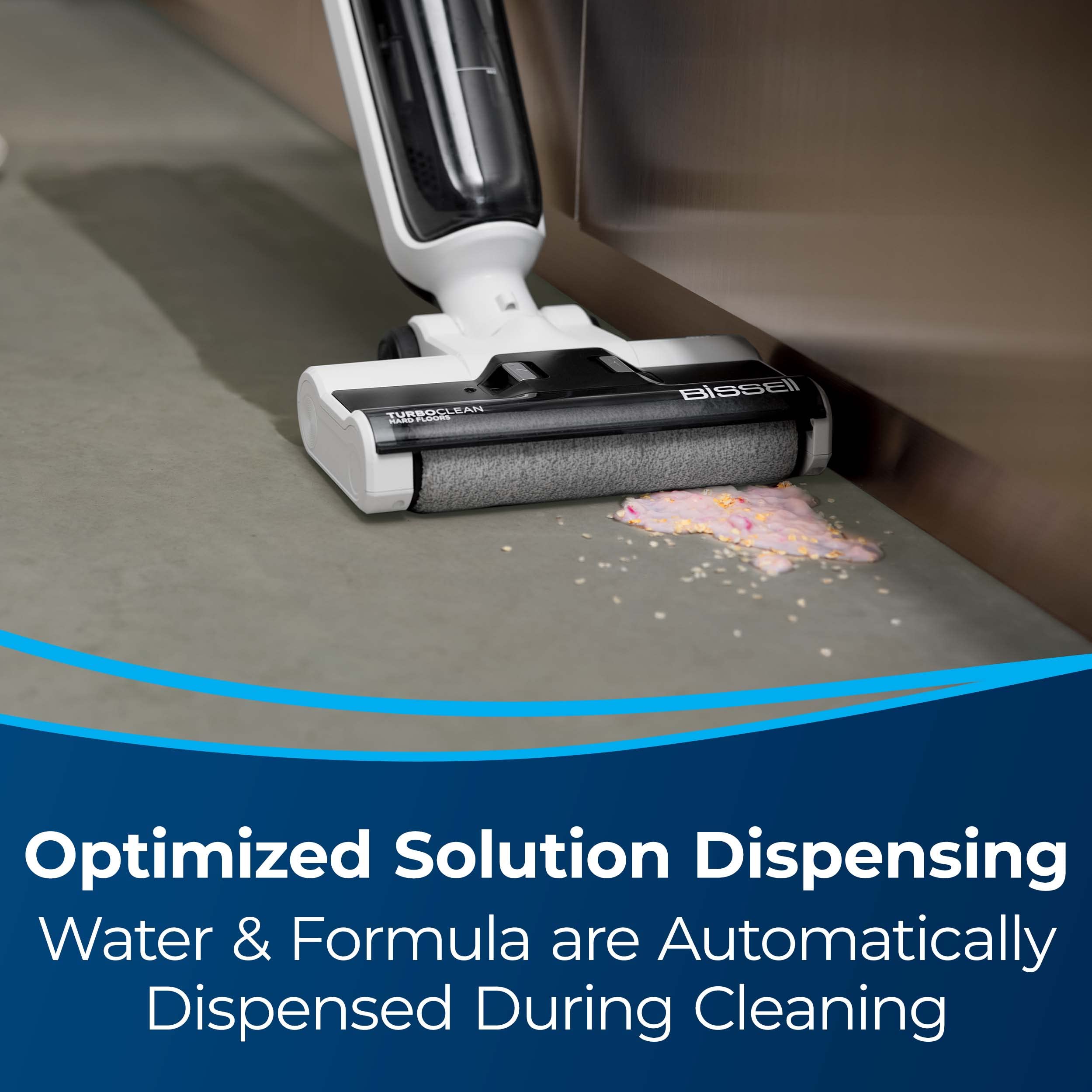 Bissell TurboClean 3548 Cordless Hard Floor Cleaner & Wet Dry Vacuum - Lightweight Mop for Tile, Wood & Laminate Floors - Perfect for Quick Spills, Pet Messes & Deep Cleaning