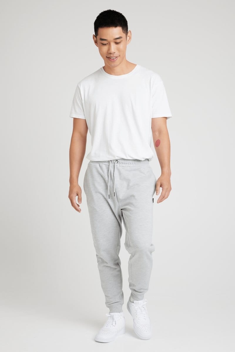 INSPORT Men's Boston Slim Fit Grey Track Pants - Lightweight Joggers for Running, Gym & Casual Wear