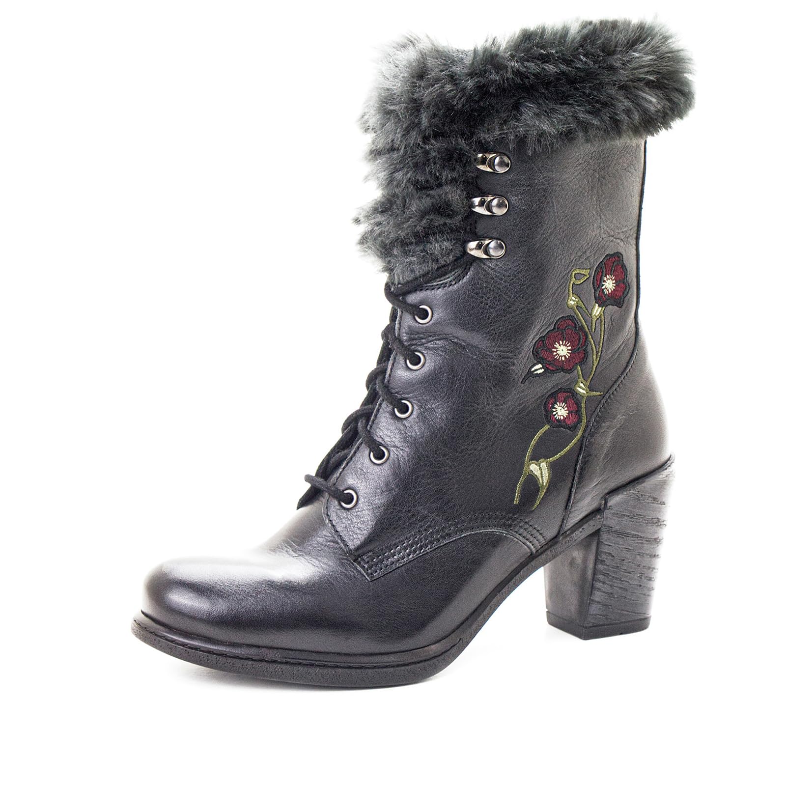 Dromedaris Women's Goldie Boots - Comfortable Ankle Boots for Women, Fashionable Leather Booties with Block Heel | Perfect for Office, Casual Outfits & Fall/Winter Seasons