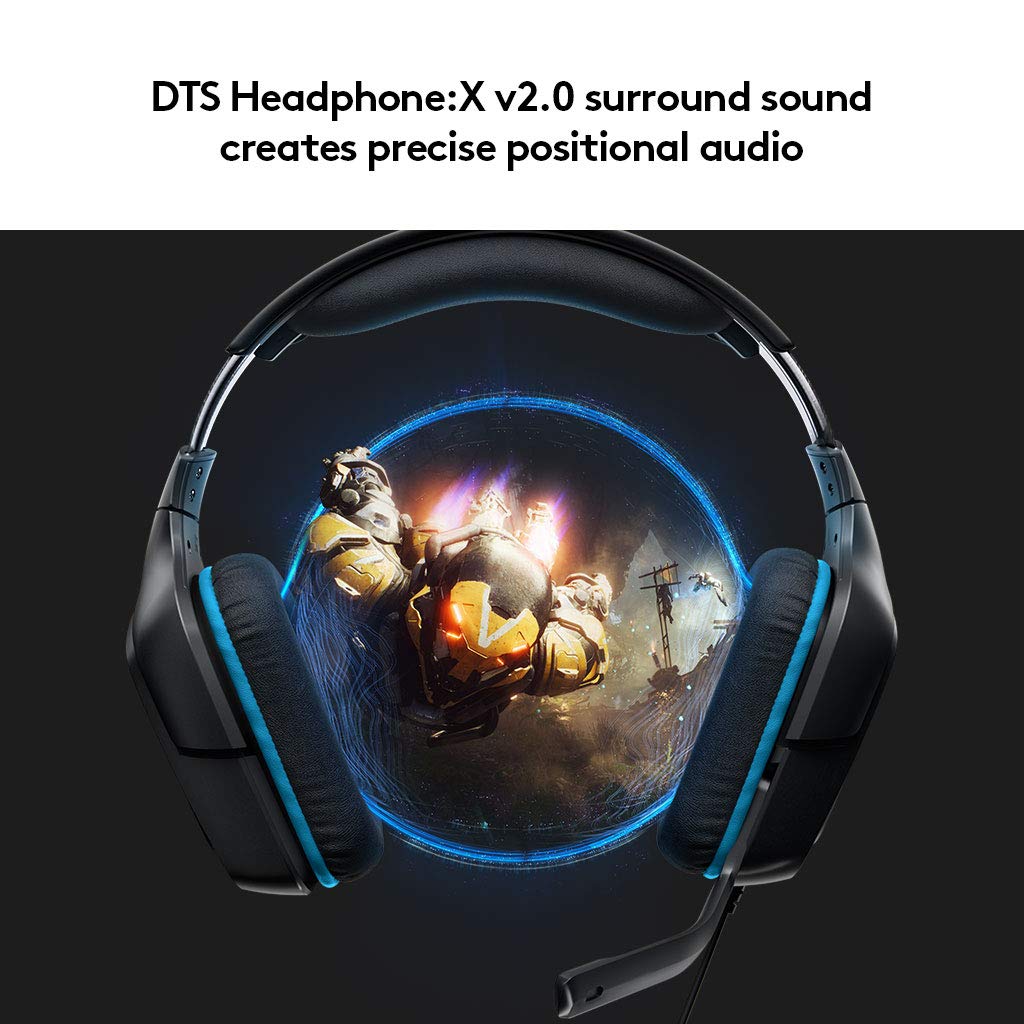 Logitech G432 Wired Gaming Headset with 7.1 Surround Sound, DTS Headphone:X 2.0 & G402 Hyperion Fury Gaming Mouse 4000 DPI Lightweight Design - Perfect for PC Gaming, Streaming and Esports Tournaments