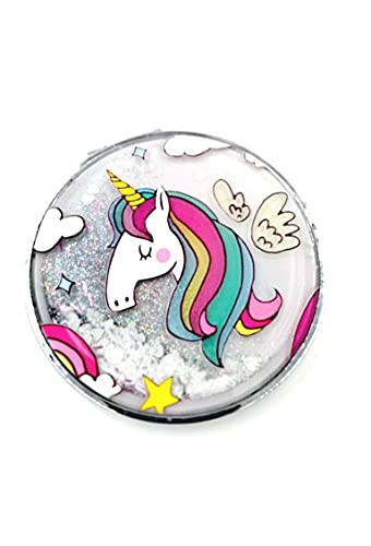 OANGO Compact Travel Mirror with Magnifying Side - Portable Cosmetic Mirror for Women, Perfect for Makeup, Skincare & Travel (Round) - Ideal for Home, Office, Gym Bag & On-the-Go Touch Ups