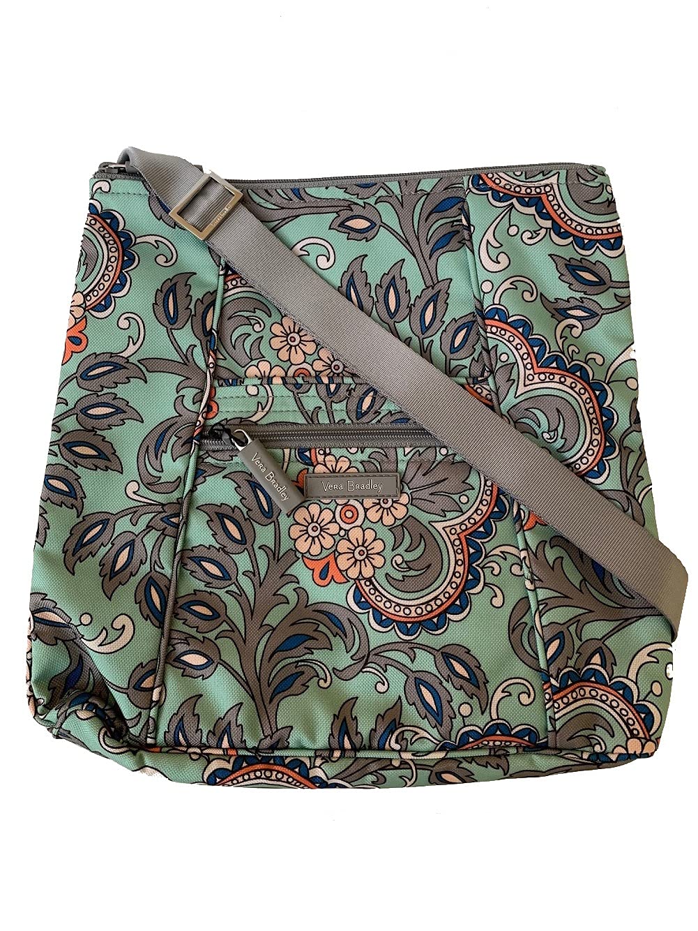 Vera Bradley Women's Lightweight Hipster Crossbody Bag - Fan Flowers Print, Stylish & Compact Purse for Everyday Use, Travel, and Shopping