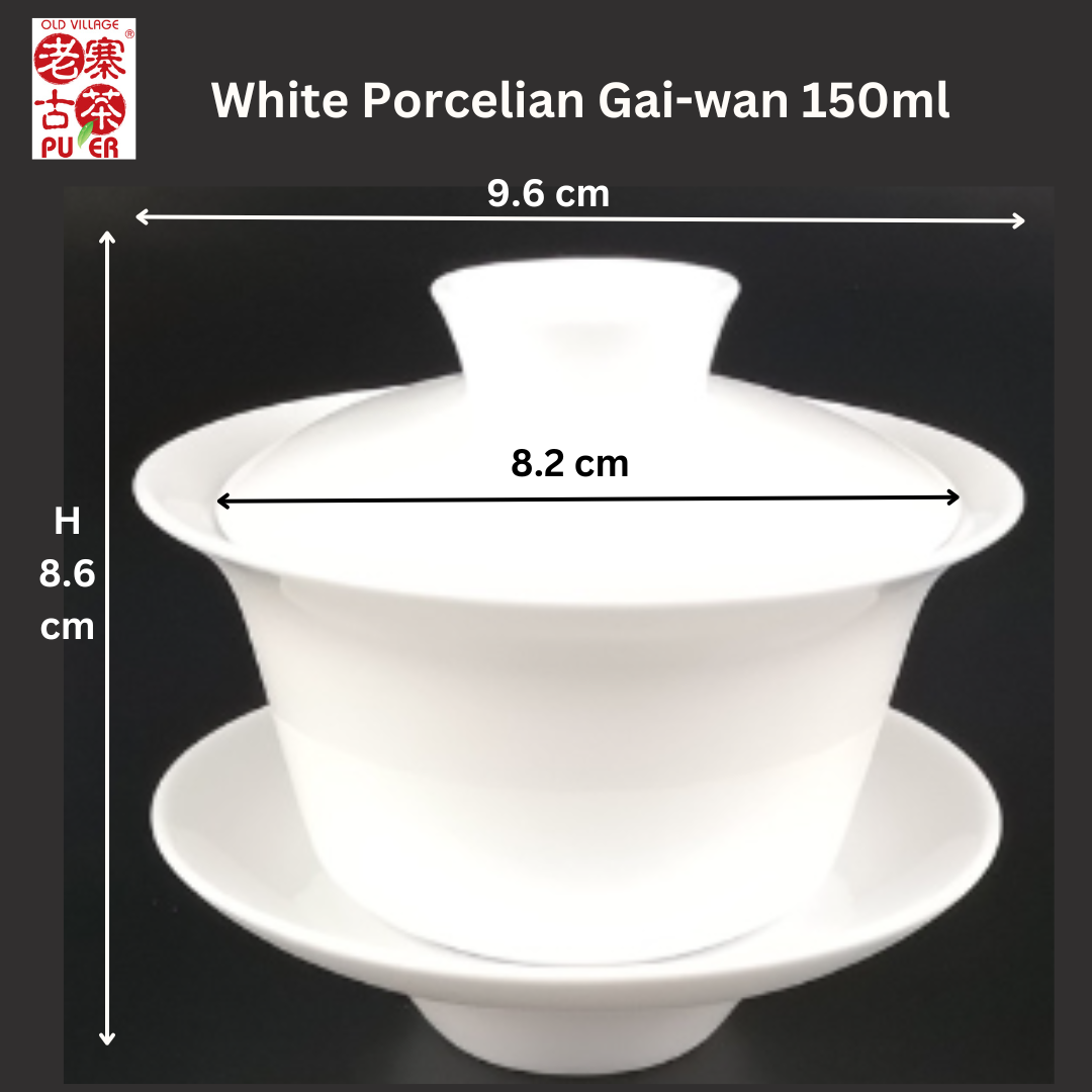 Premium OVP White Porcelain Gaiwan - Traditional Chinese Tea Set for Brewing Loose Leaf Tea, Perfect for Gongfu Tea Ceremony & Home Tea Enjoyment