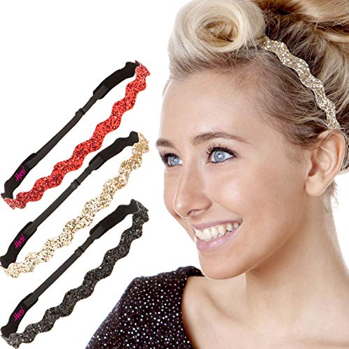 Bling Glitter Wave Black/Red/Gold