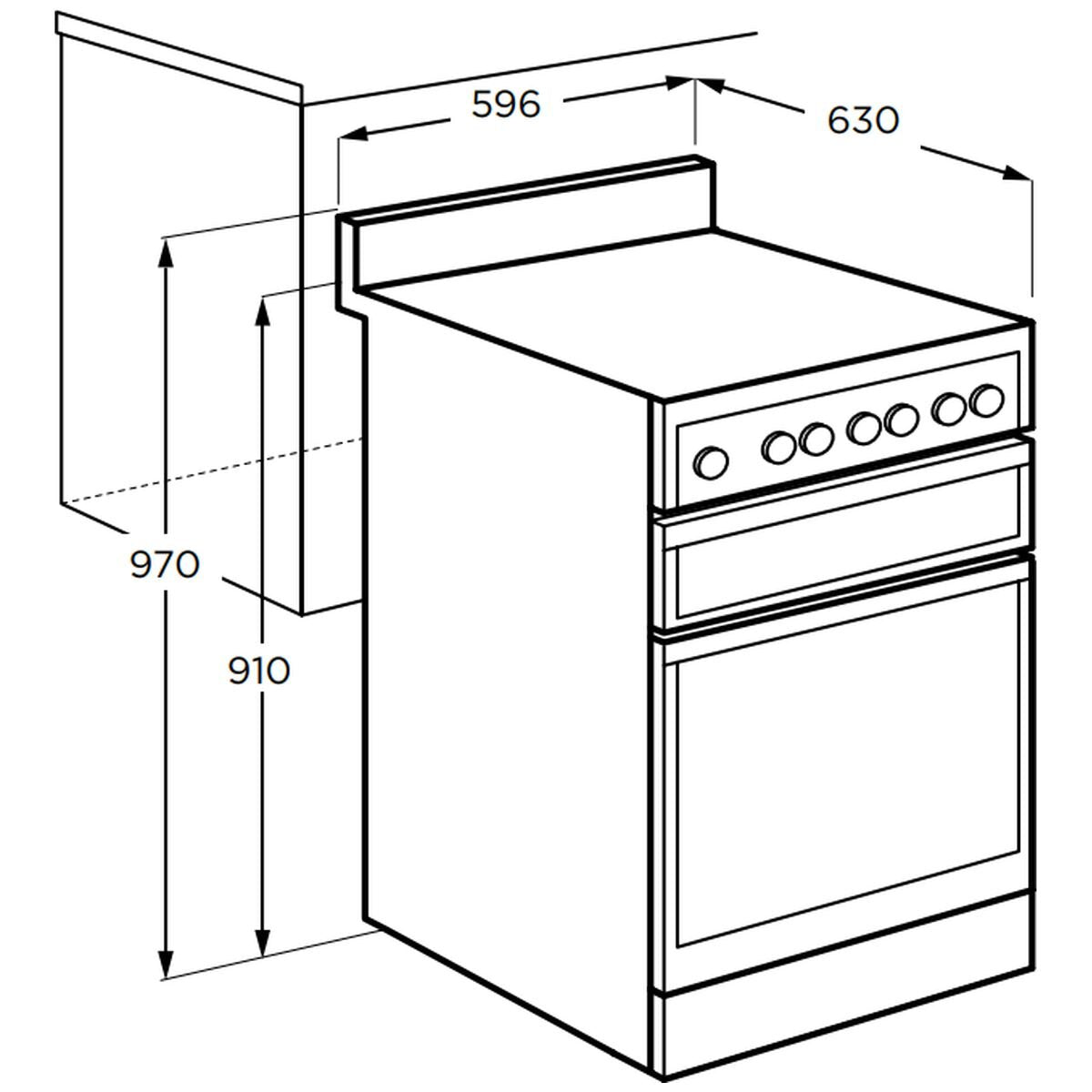 Westinghouse 60cm Freestanding Gas Range with Oven - Stainless Steel WFG612SCH - Perfect for Home Kitchens & Modern Cooking