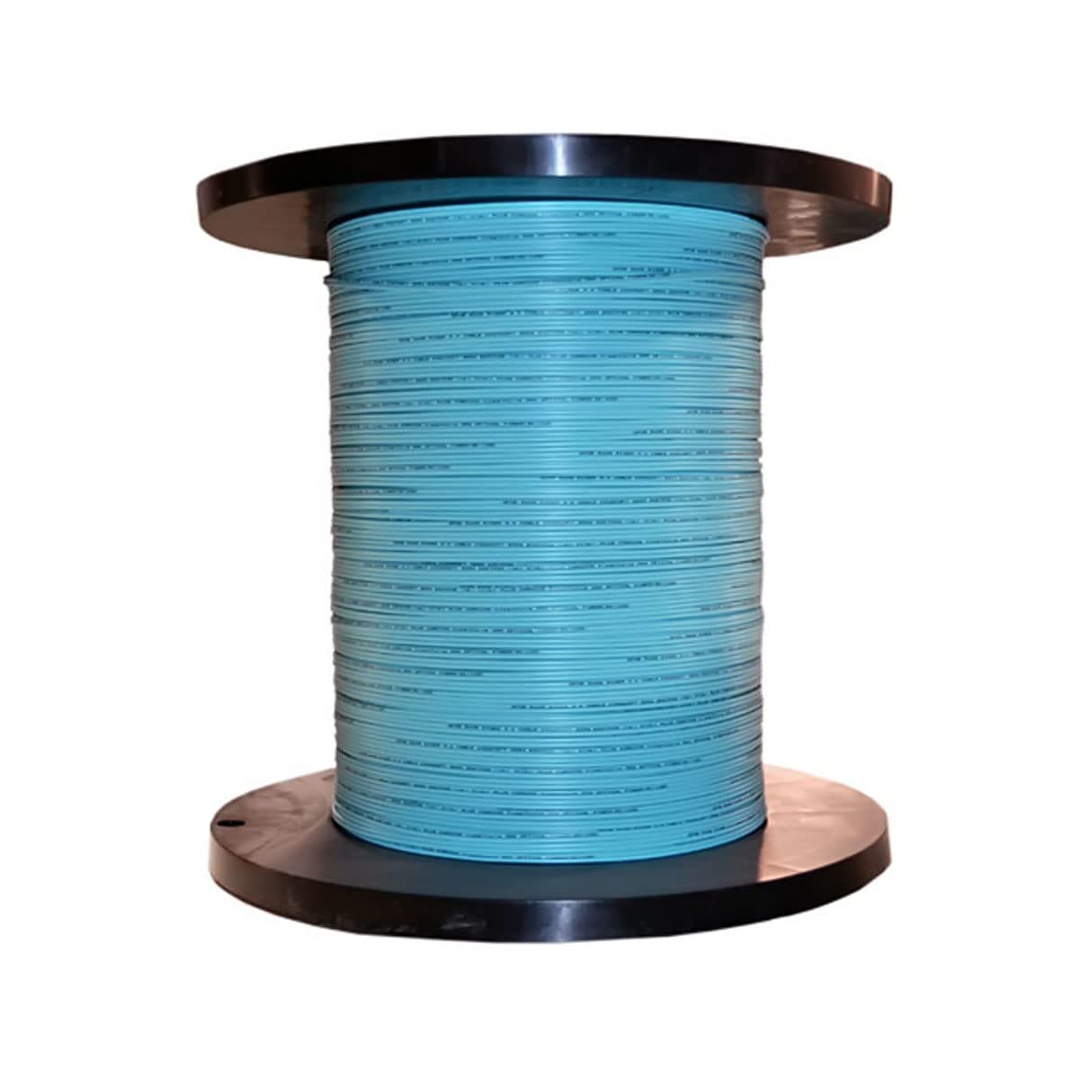 Bulk OM3 Multimode Duplex Fiber Optic Cable 50/125 Micron - 10Gbps High-Speed Aqua Blue Riser Rated Zipcord (1000ft Spool) for Data Centers, Server Rooms & Network Installations