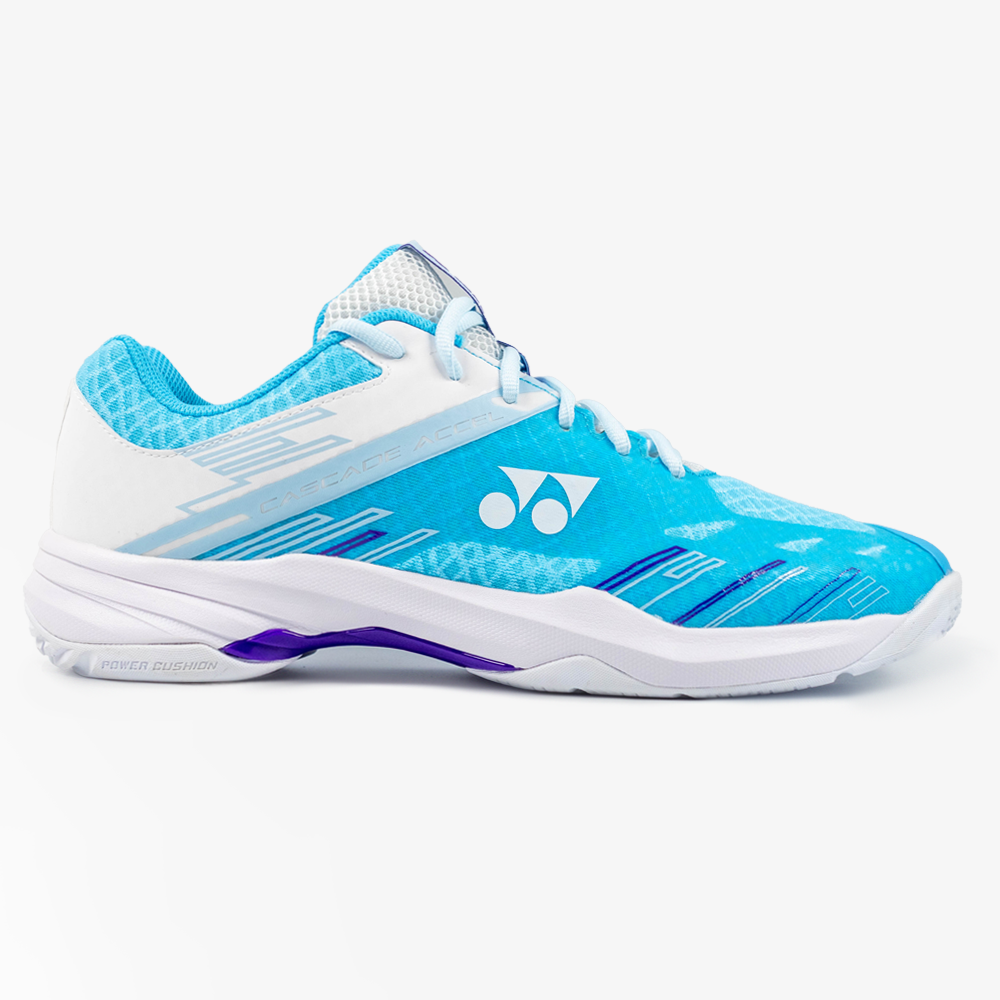 Yonex Cascade Accel Badminton Shoes for Men & Women - Lightweight & Comfortable (Saxe/White) - Perfect for Indoor Sports & Training