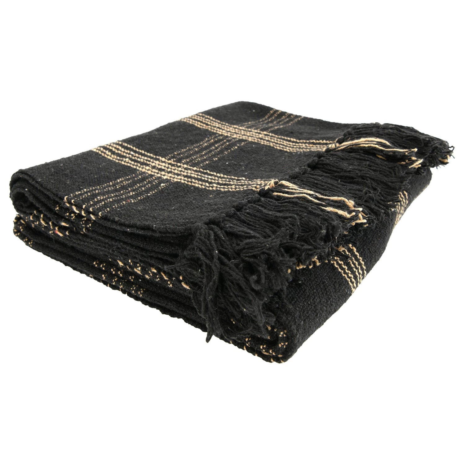 Stylish Black Plaid Throw Blanket - Soft & Cozy for Couch, Bed & Home Decor - Perfect for Winter, Gifts & Relaxation