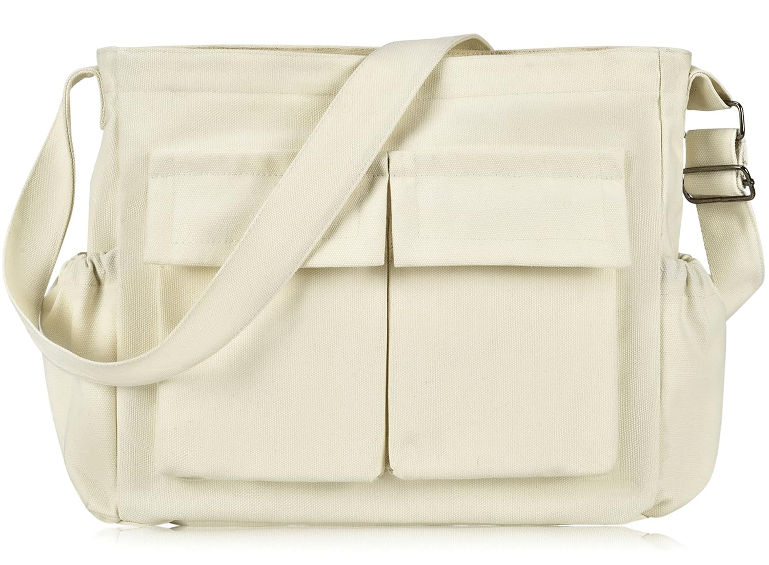 Vintage Canvas Messenger Bag for Women & Men - Large Crossbody Shoulder Bag with Multiple Pockets - Perfect for Travel, Work & Everyday Use