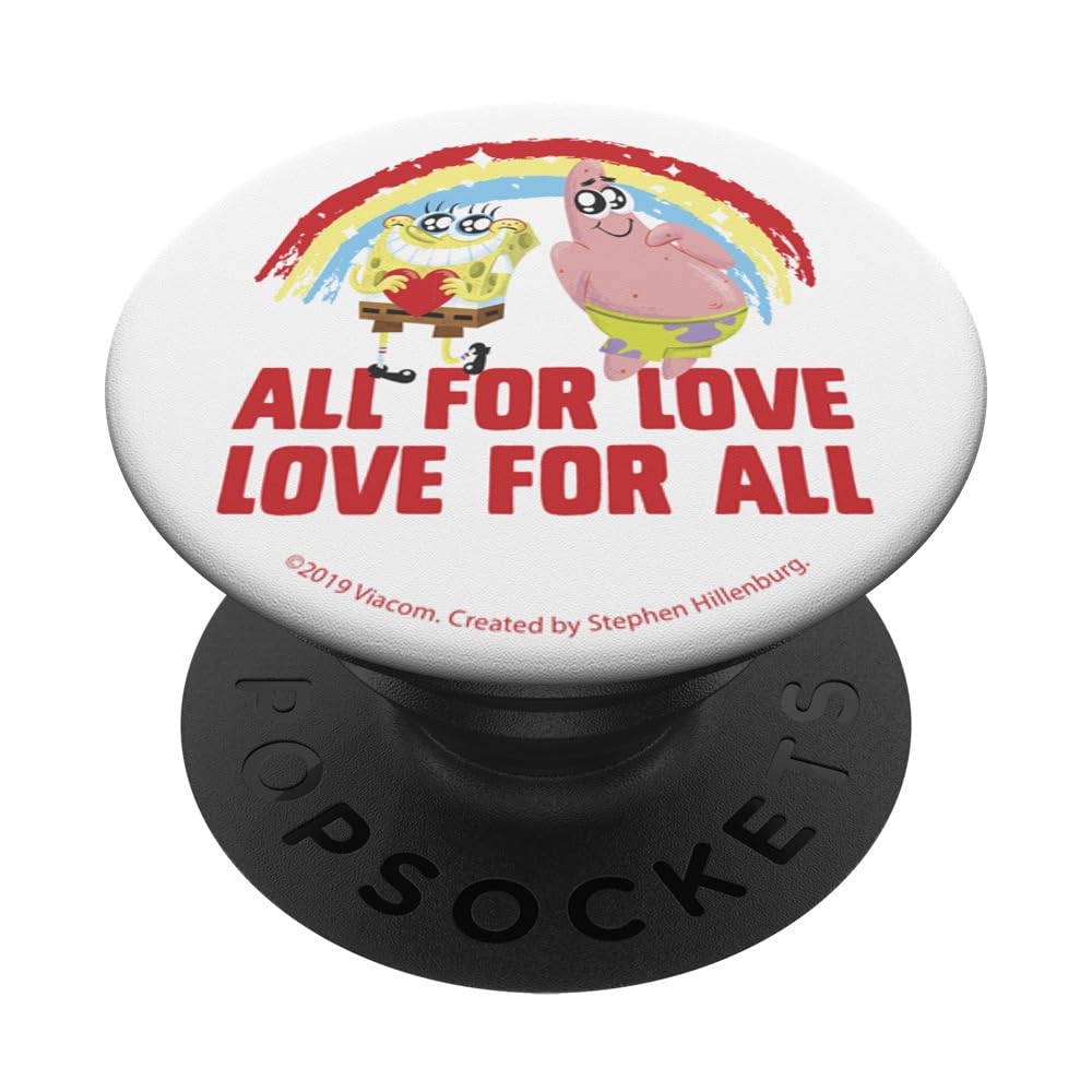 SpongeBob SquarePants Patrick Star PopSockets PopGrip - All For Love Love For All Phone Grip & Stand | Perfect for iPhone, Samsung & Smartphones, Great for Selfies, Video Calls & Secure Holding