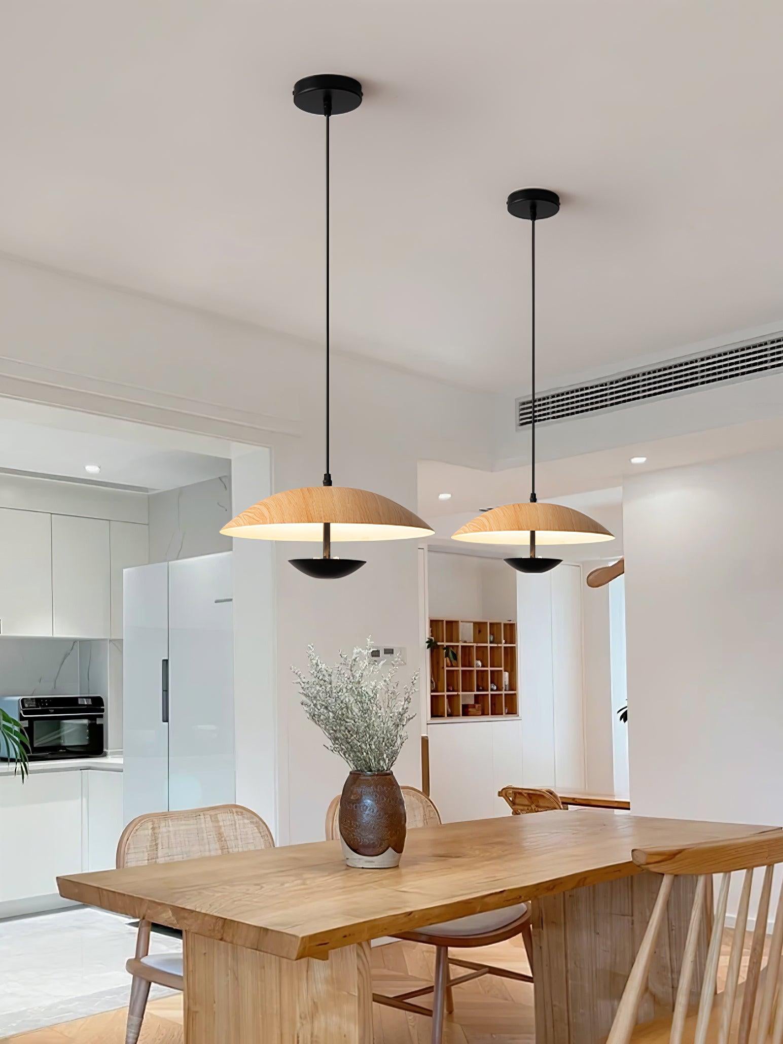 Modern Frisbee Pendant Light Fixture - Adjustable Hanging Ceiling Lamp for Living Room, Bedroom, Dining Area - Perfect for Home Decor and Indoor Lighting