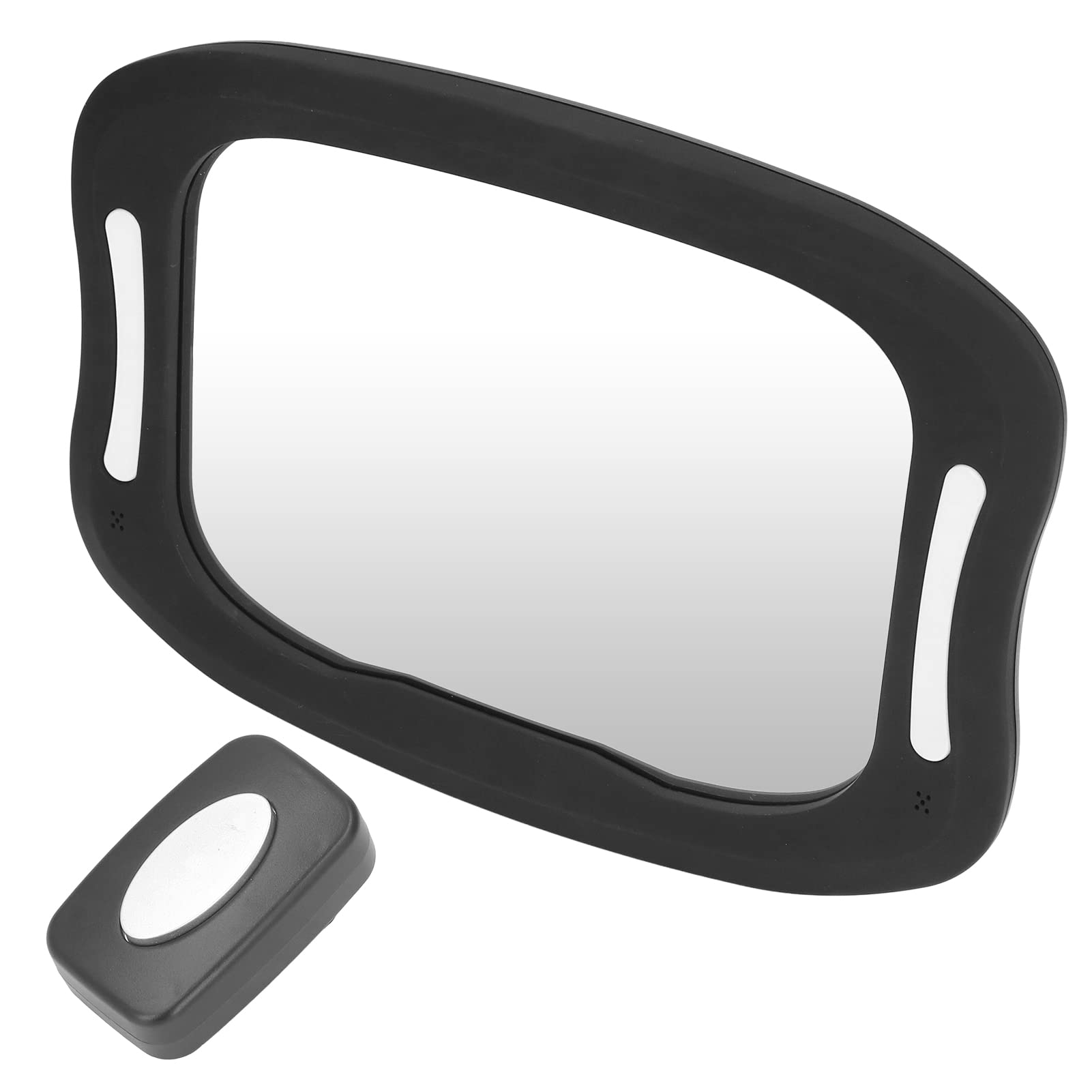 Tgoon Car Baby Mirror with Dual Mode Lighting & Remote Control – Soft LED Clip-On Design for Automobiles, Perfect for Nighttime Travel and Rear Seat Monitoring