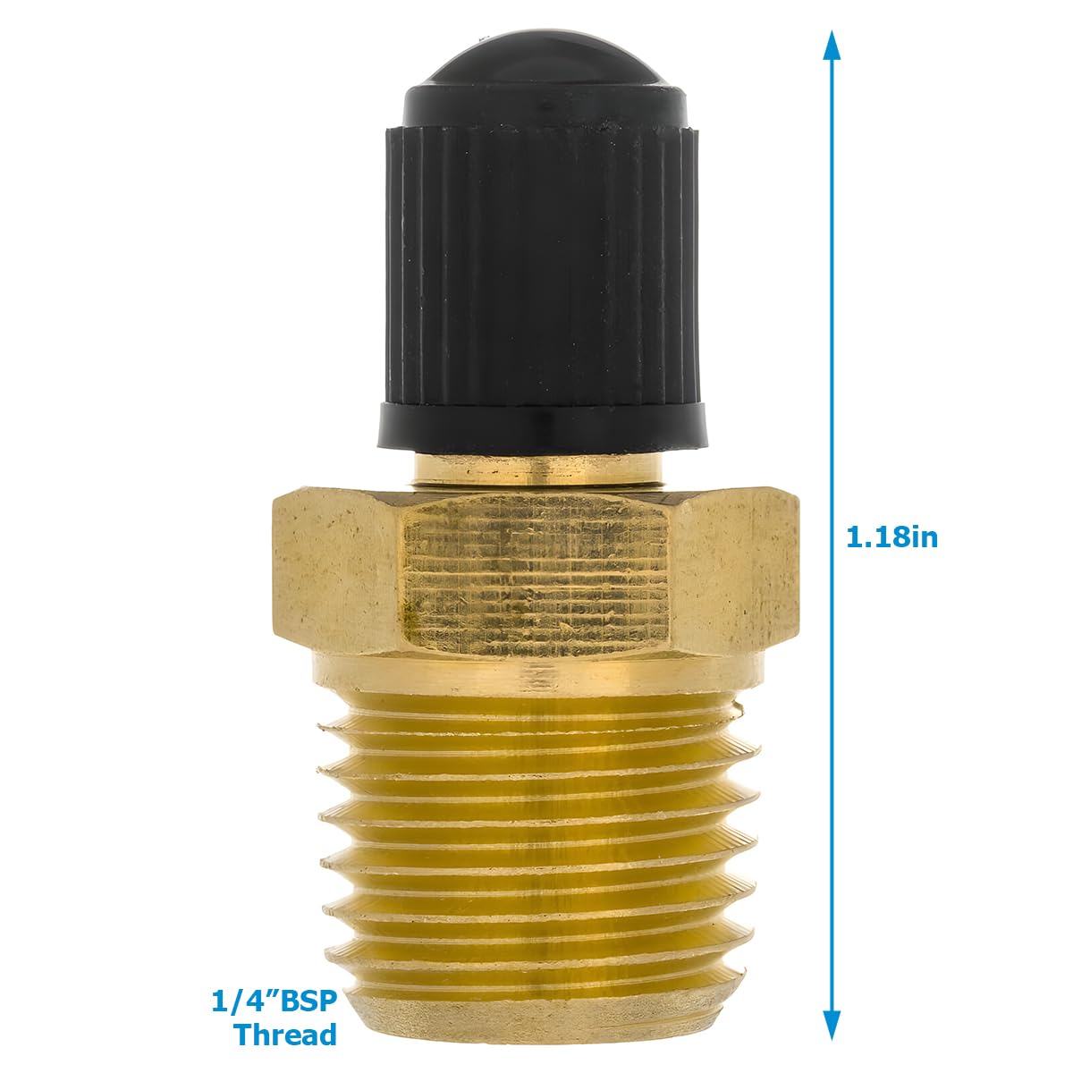 2PCS Brass Car Air Inflator Adapter - 1/4