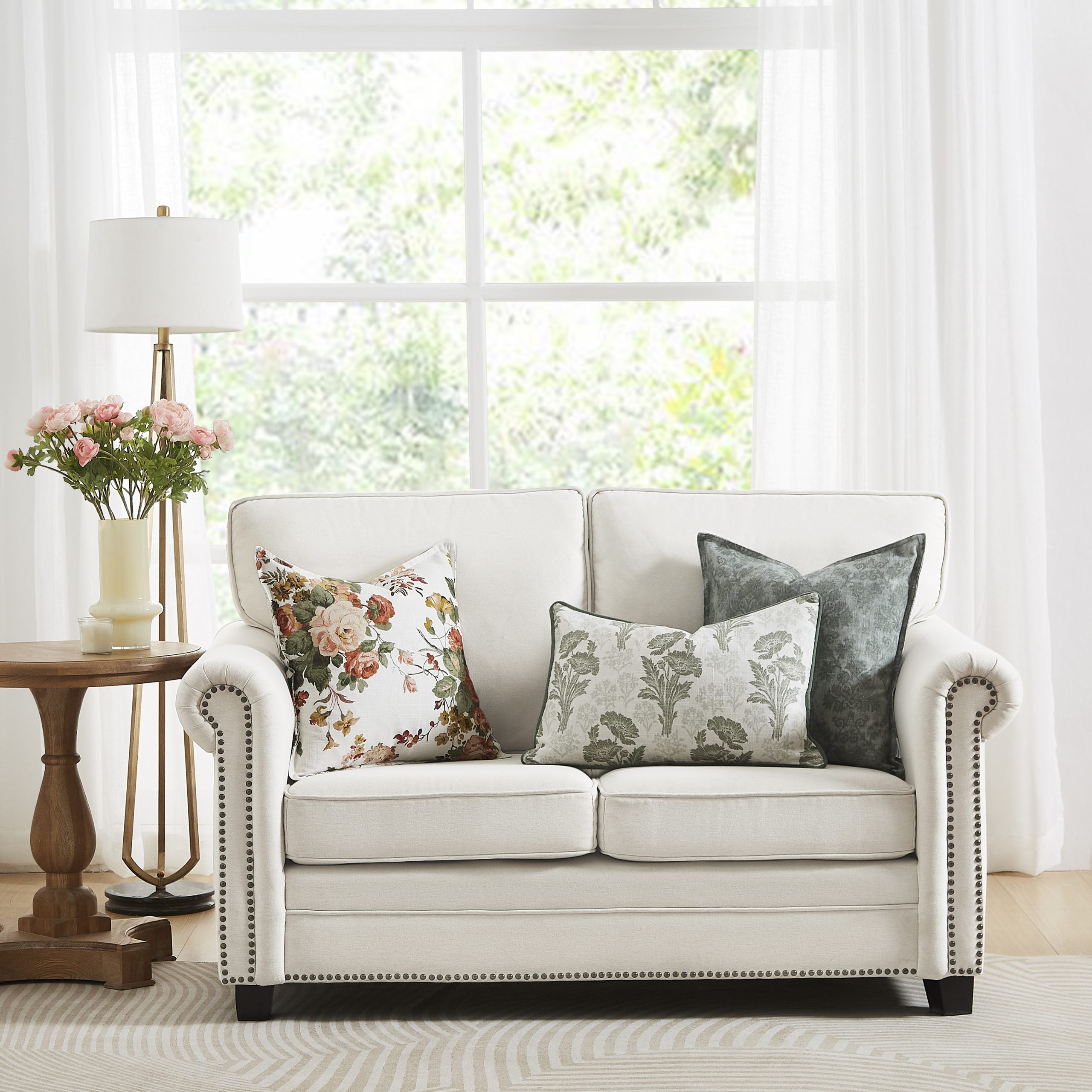 Laura Ashley Forden Hedgerow Green Decorative Throw Pillow - Soft Accent Cushion for Sofa, Bed & Home Decor - Perfect for Living Room, Bedroom & Nursery