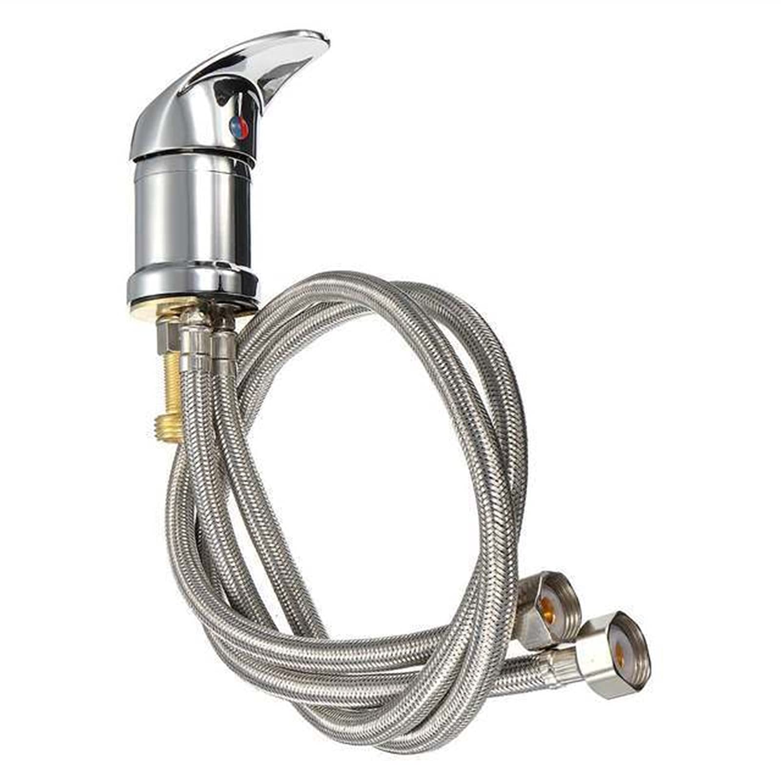 YYYHD Salon Shampoo Bowl Faucet Set - Hot & Cold Water Spray Hose Replacement for Hair Salon & Spa (80cm, Chrome) - Perfect for Professional Hair Washing Stations & Beauty Salon Sinks