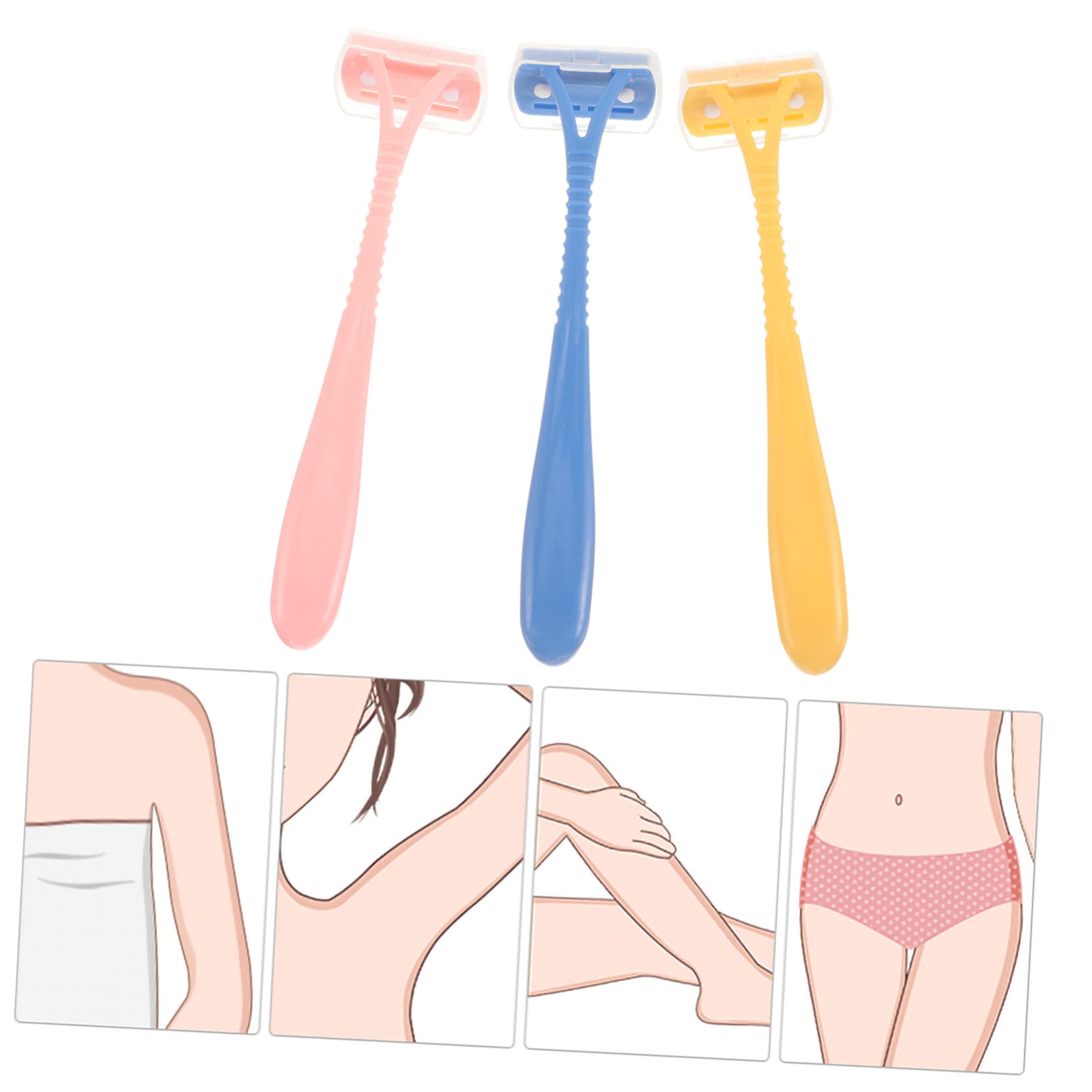 6 Pcs Manual Hair Removal Razor Set - Armpit Shaver & Leg Hair Trimmer for Women | Smooth Body Hair Remover & Depilator | Perfect for Travel, Gym & Everyday Personal Grooming