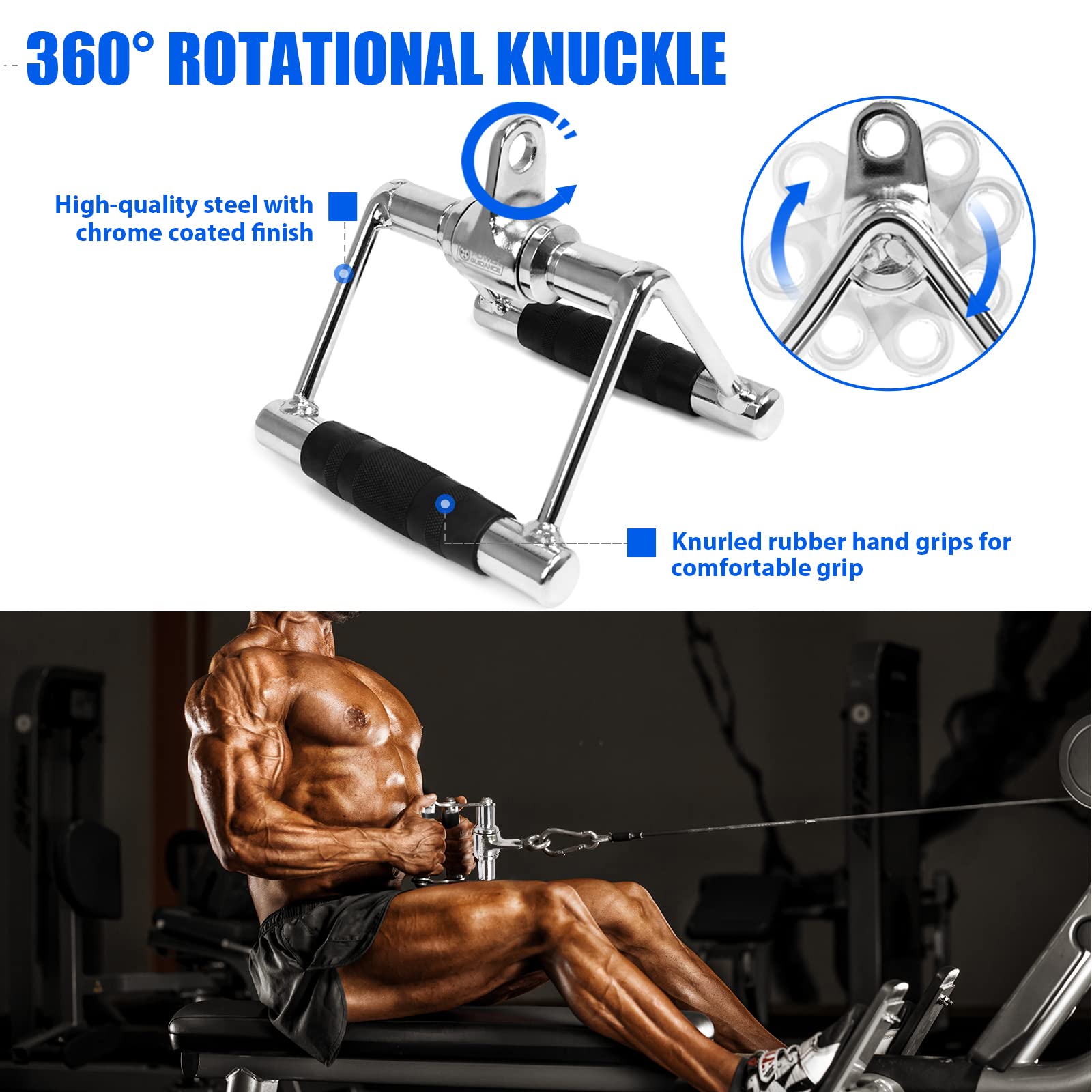 Power Guidance Cable Machine Attachment - LAT Pulldown Bar for Gym & Home Workouts | Durable Cable Attachments for Strength Training | Perfect for Lat Exercises, Rows & Pull-Downs in Home Gym or Commercial Fitness Center