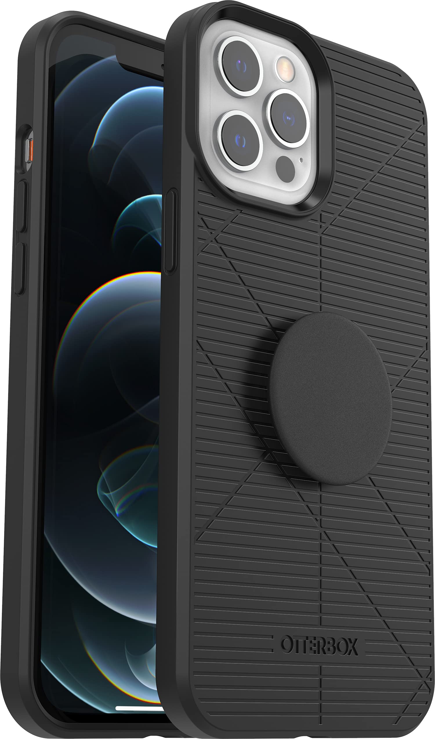 OtterBox Pop Case for iPhone 12 & iPhone 12 Pro - Slim Protective Phone Cover with Grip (Black) | Shockproof & Drop Protection | Perfect for Outdoor Activities & Daily Use