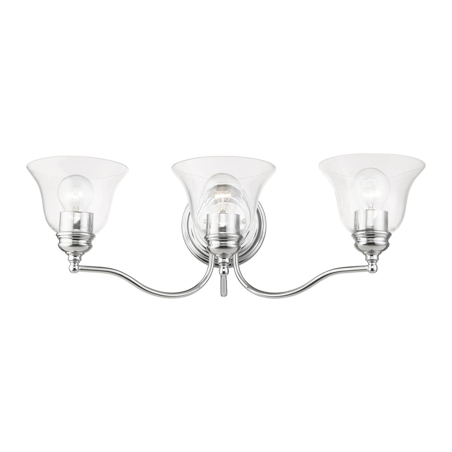 Moreland 3-Light Bathroom Vanity Light Fixture - Transitional Style - 7.5