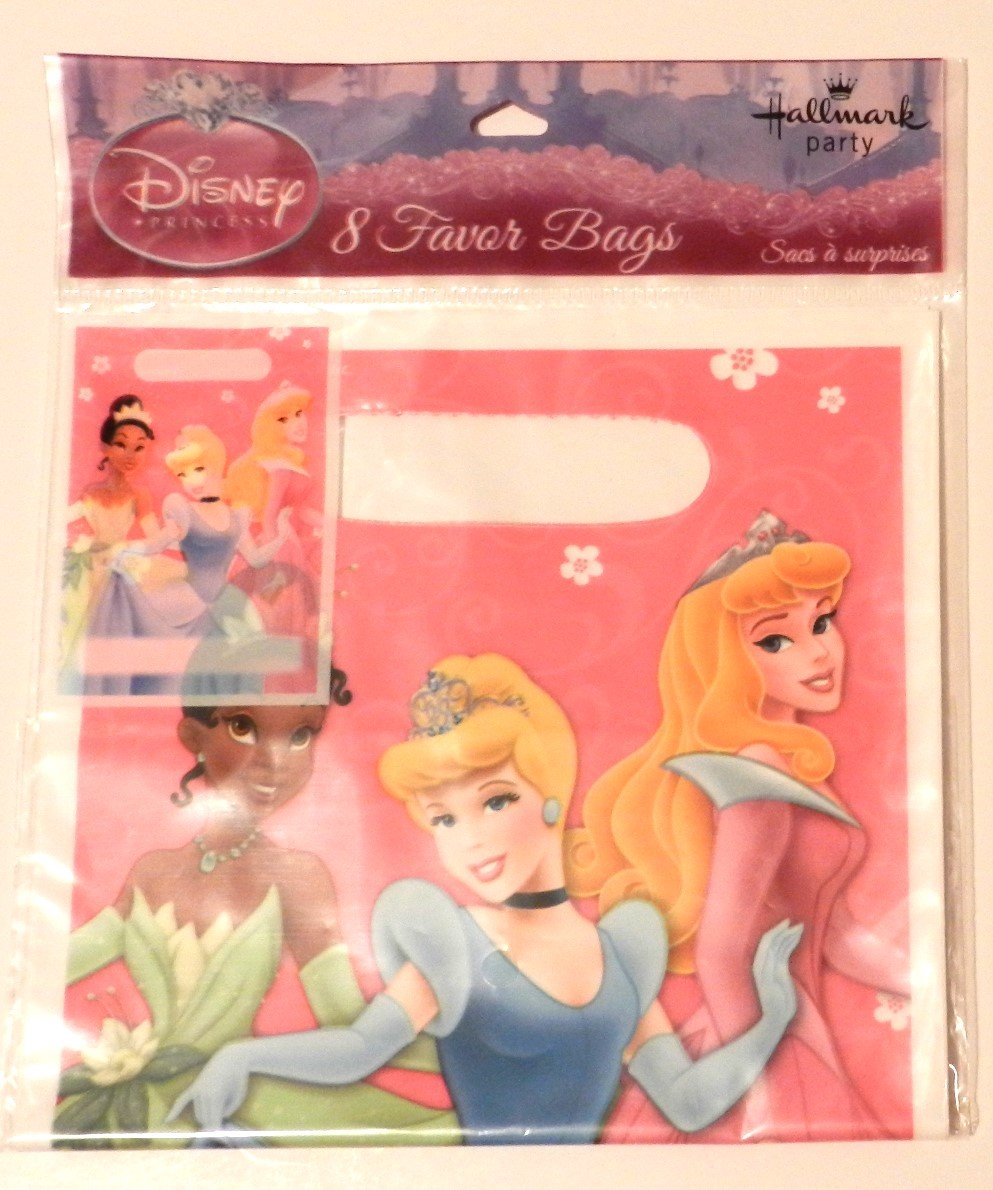 Disney Princess Party Favor Bags - Pack of 8 for Birthday Party, Baby Shower & Kids Celebration - Cute Treat Bags for Candy, Gifts & Goodies