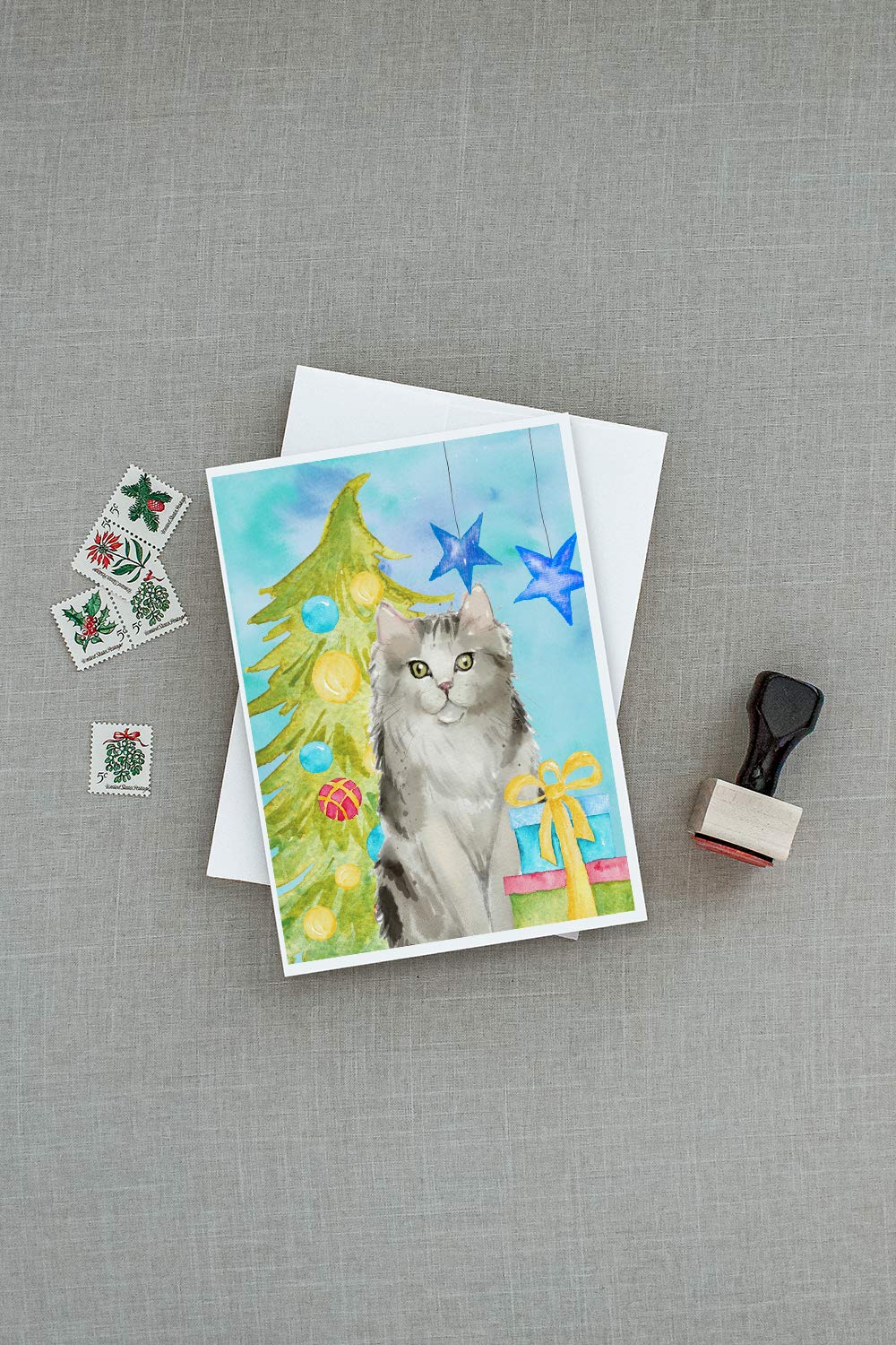 Ragamuffin Christmas Greeting Cards - Pack of 8 Blank A7 Note Cards (5x7 inches) with Envelopes | Whimsical Holiday Stationery for Christmas Presents, Party Invitations & Festive Correspondence