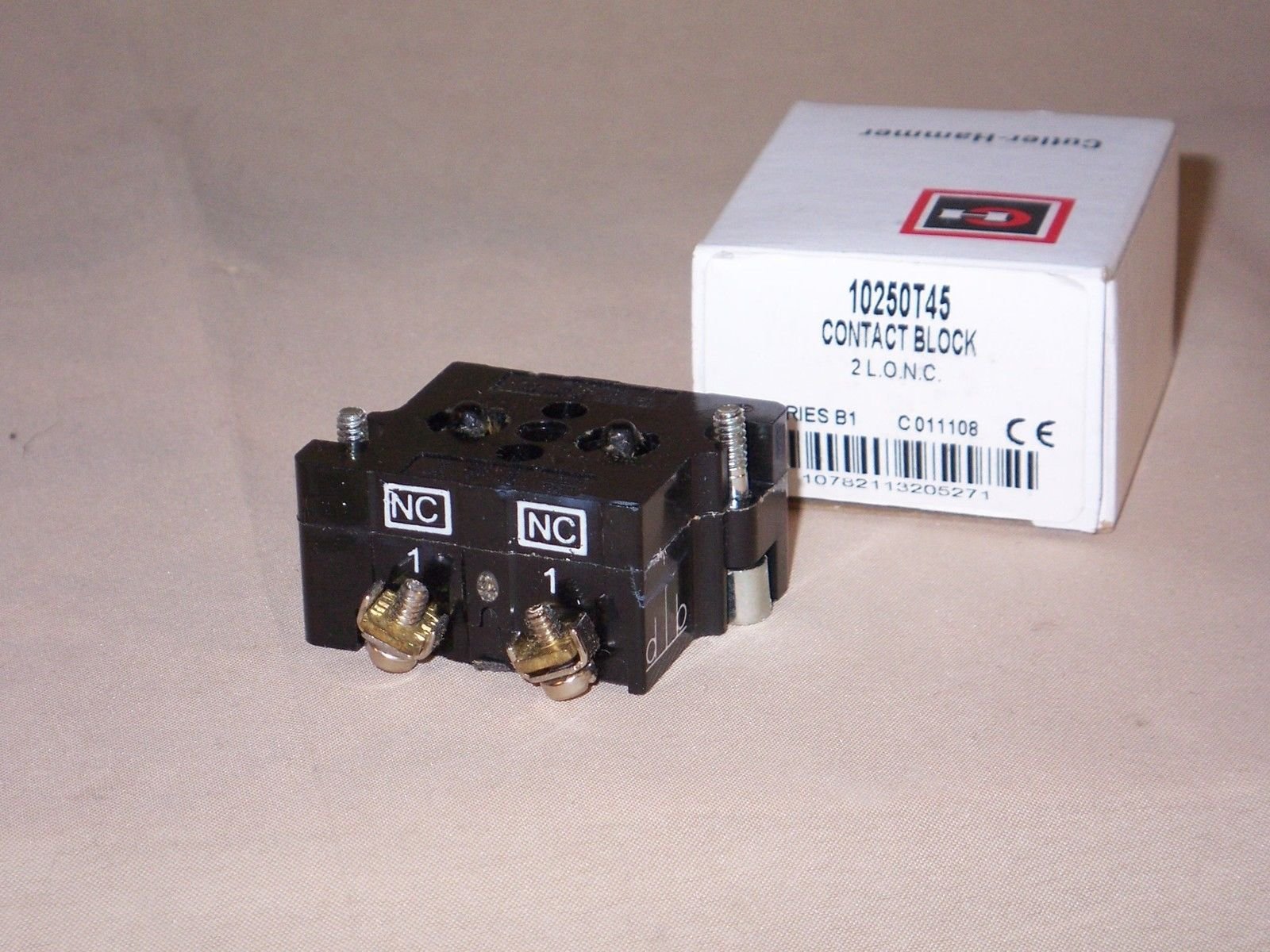 Cutler-Hammer 10250T45 2NC Contact Block (Late Opening) - Replacement Electrical Component for Industrial Equipment & Circuit Breakers