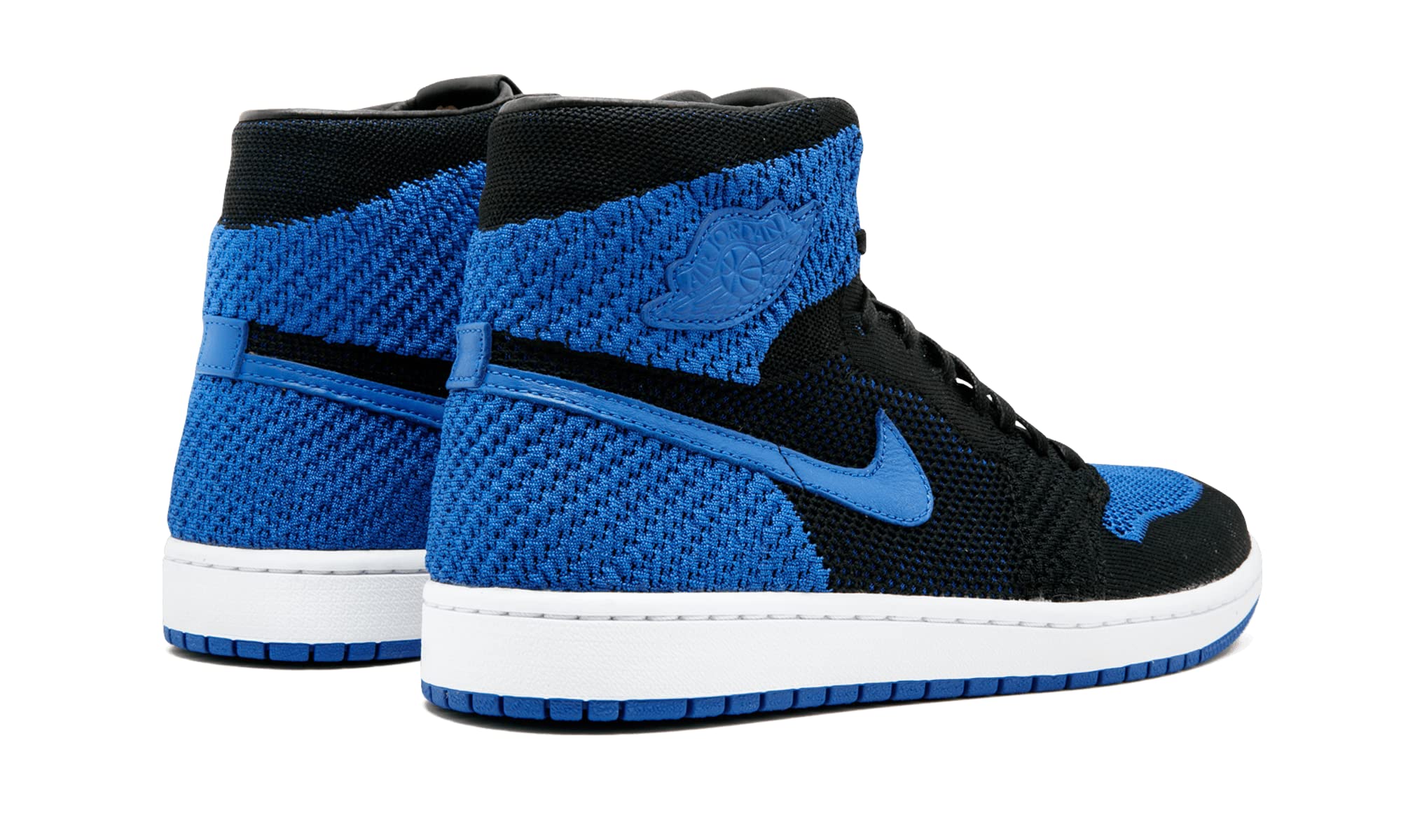 Jordan Men's Air 1 Retro Hi Flyknit Basketball Shoes - Royal Blue/Black-White (Size 10.5) | Classic Sneakers for Streetwear, Casual Wear & Basketball Games