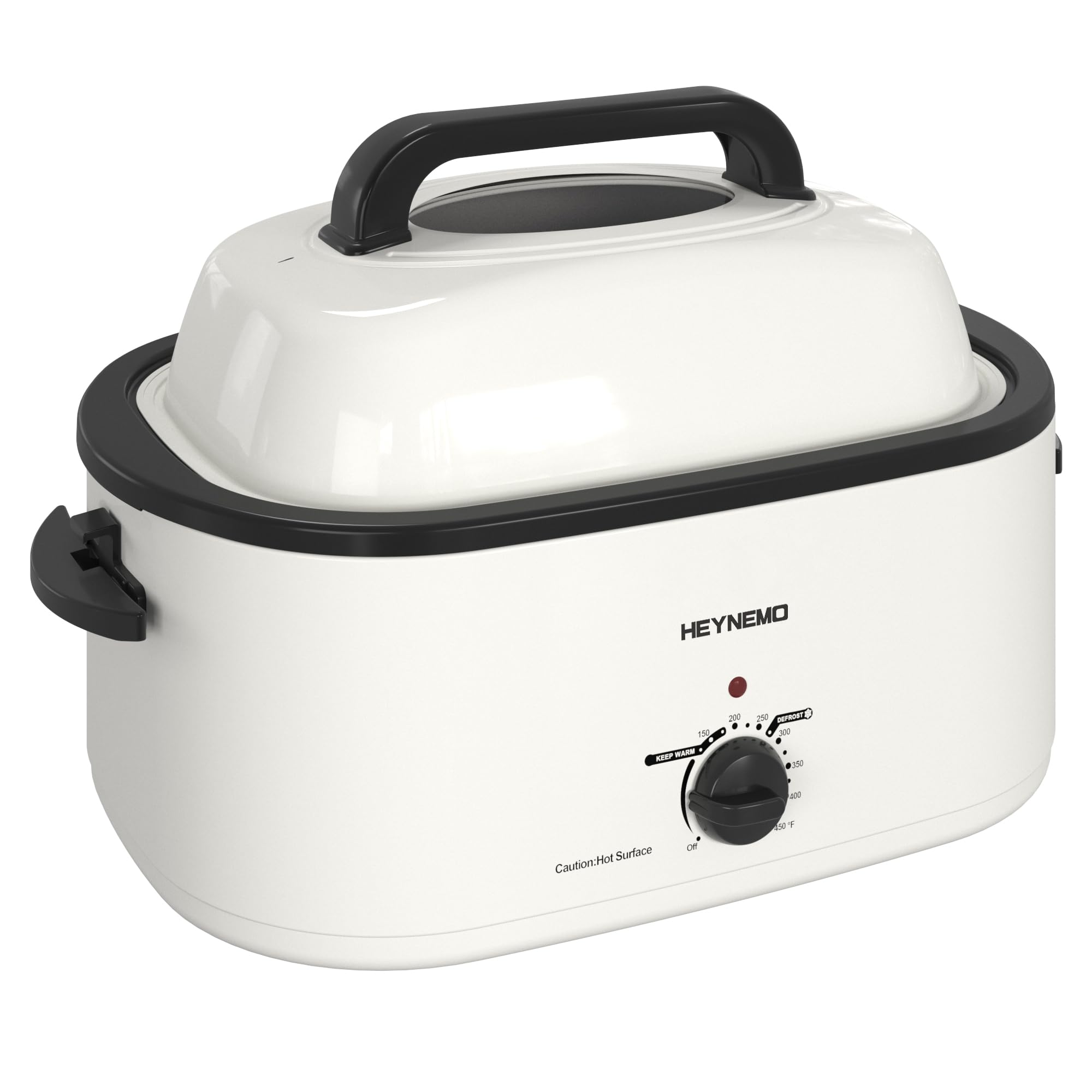 24Qt Electric Roaster Oven - Stainless Steel Turkey Roaster with Self-Basting Lid, Removable Pan & Rack | Fast Cooking for Turkey, Meats, Bread, Soup & Sauce | Perfect for Thanksgiving, Holiday Meals & Large Family Gatherings
