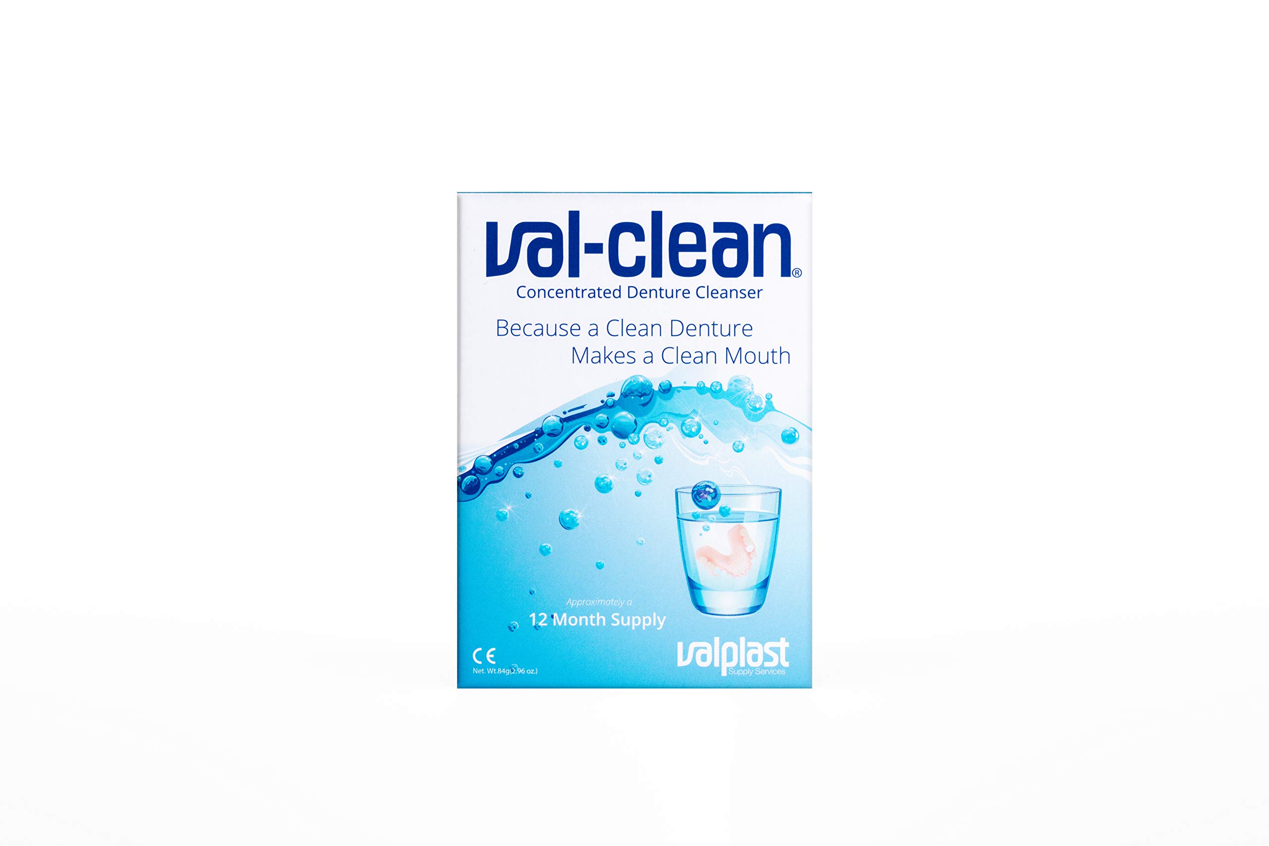 2021 Concentrated Denture Cleaner Tablets - Effervescent Denture Cleaning Tablets for False Teeth, Partial & Full Dentures - Removes Stains, Odors & Bacteria - Safe for Daily Use at Home or Travel
