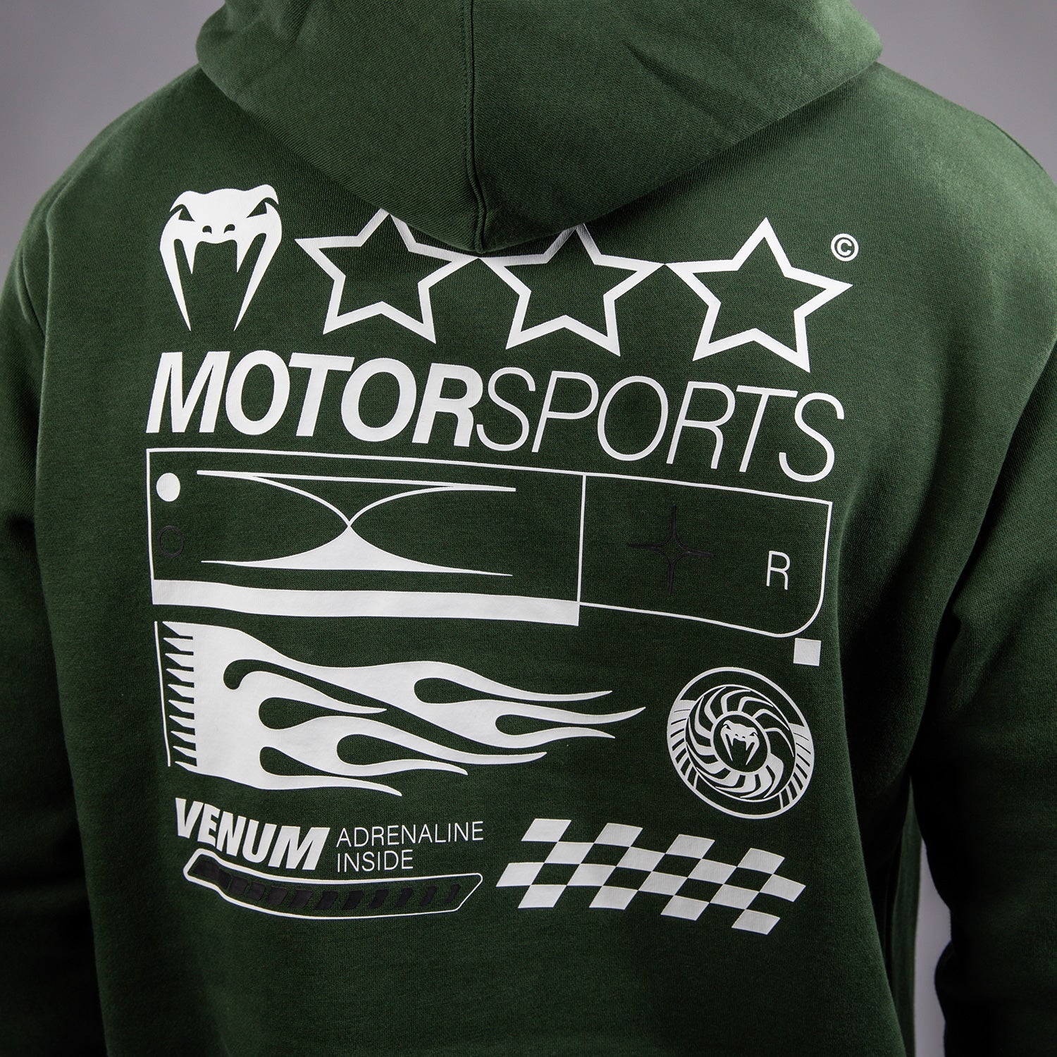 Venum Motorsport Hoodie for Men & Women - Premium Deep Forest Green Pullover - Comfortable & Stylish for Gym, Training & Casual Wear