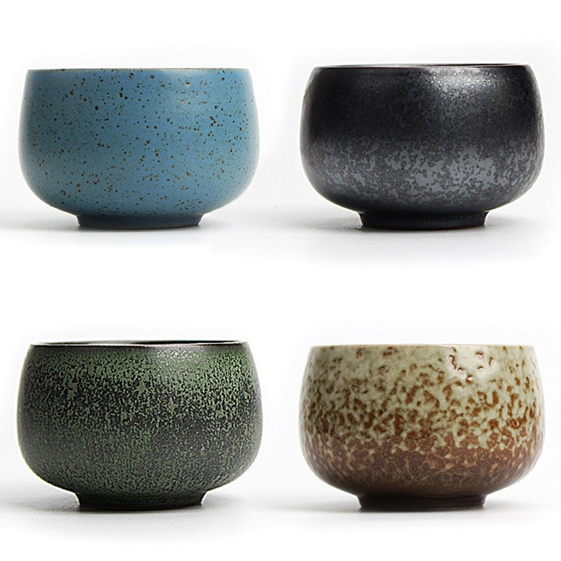 Premium Lava Stone Zen Gongfu Tea Cup Set of 2 - Handcrafted Natural Volcanic Rock Tea Cups for Chinese Tea Ceremony, Perfect for Meditation, Relaxation & Gift Giving