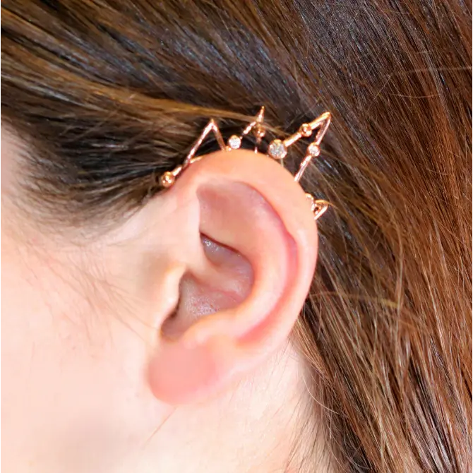 Elegant Jennifer Ear Cuffs for Women - Hypoallergenic Silver Plated Ear Climbers - Perfect for Parties, Weddings & Everyday Wear