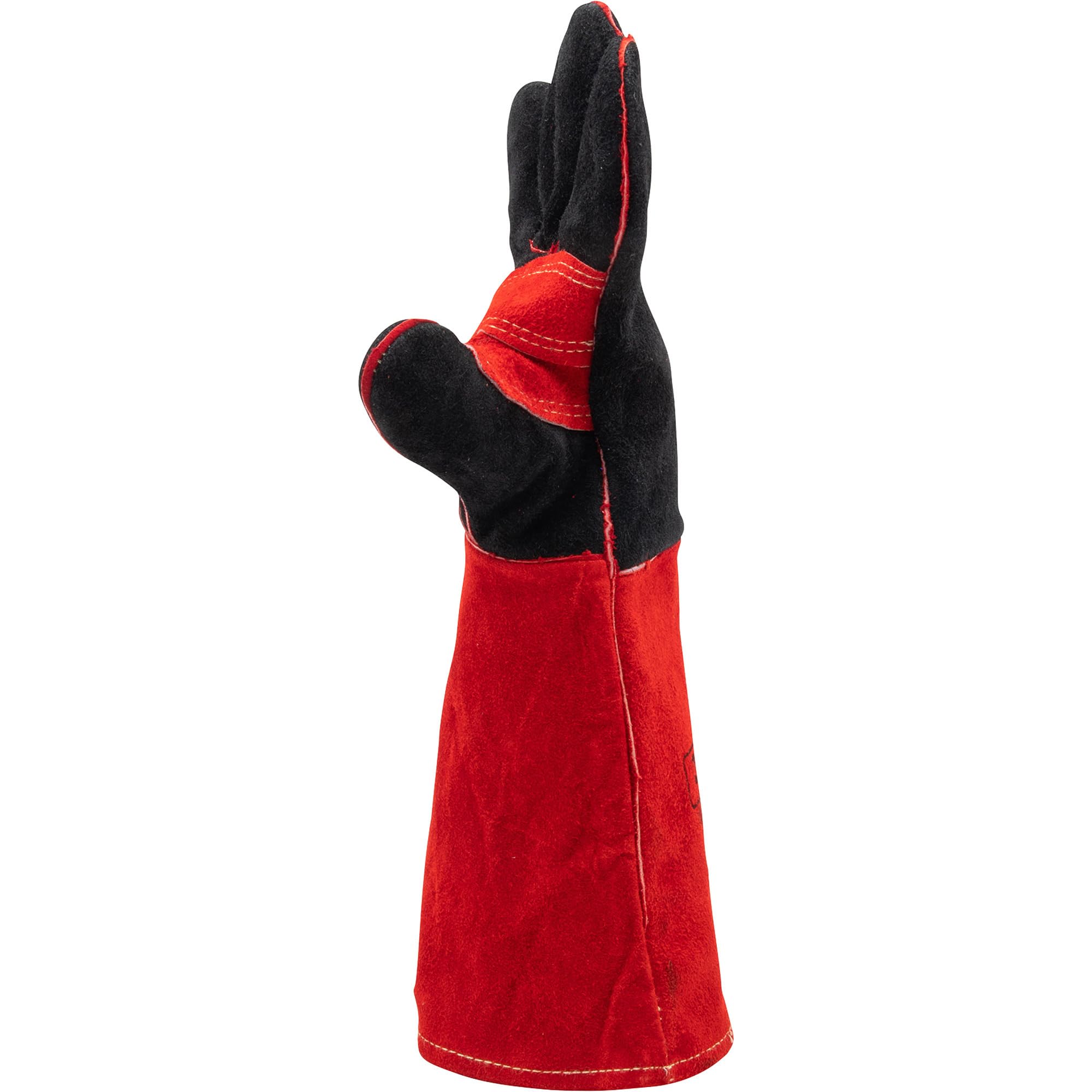 Lincoln Electric Unisex Adult Long Cuff Gloves - Red, One Size Fits Most - Durable Work Gloves for Welding, Construction & DIY Projects