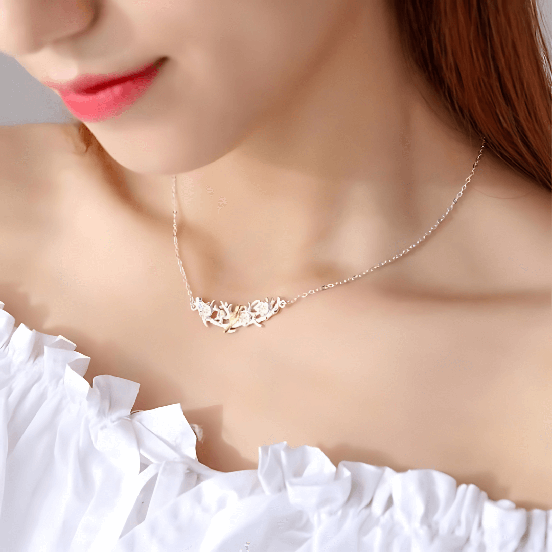 Dove and Olive Branch of Hope Pendant Necklace - Sterling Silver Inspirational Jewelry Gift for Women | Faith, Peace & Love Symbol | Perfect for Weddings, Baptisms & Daily Wear