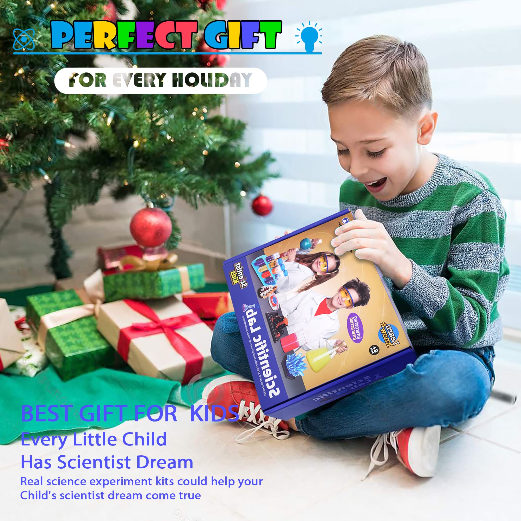 STEM Science Kits for Kids Ages 8-14 - 56 Fun Lab Experiments with Volcano & Crystal Growing Projects | Educational Chemistry Set for Boys & Girls | Perfect for Homeschooling, Classroom & Birthday Gifts