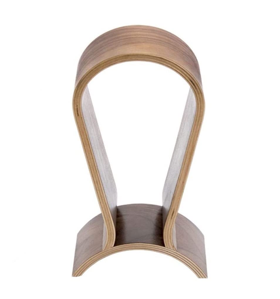 Premium Solid Wood Headphone Stand - Walnut Headset Holder for Desk, Gaming & Studio Use - Durable Head-Mounted Hanging Display Stand for Headphones & Headsets - Perfect for Home Office, Gaming Setup & Audio Workstations