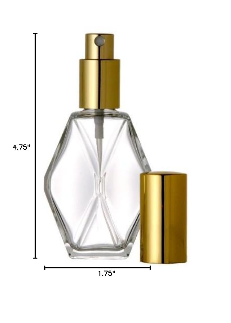 Premium Diamond Spray Bottle - 2 oz Refillable Fine Mist Perfume & Cologne Atomizer for Essential Oils, Aromatherapy (24-Pack, Purple) - Perfect for Travel, Home Spa, and DIY Beauty Products