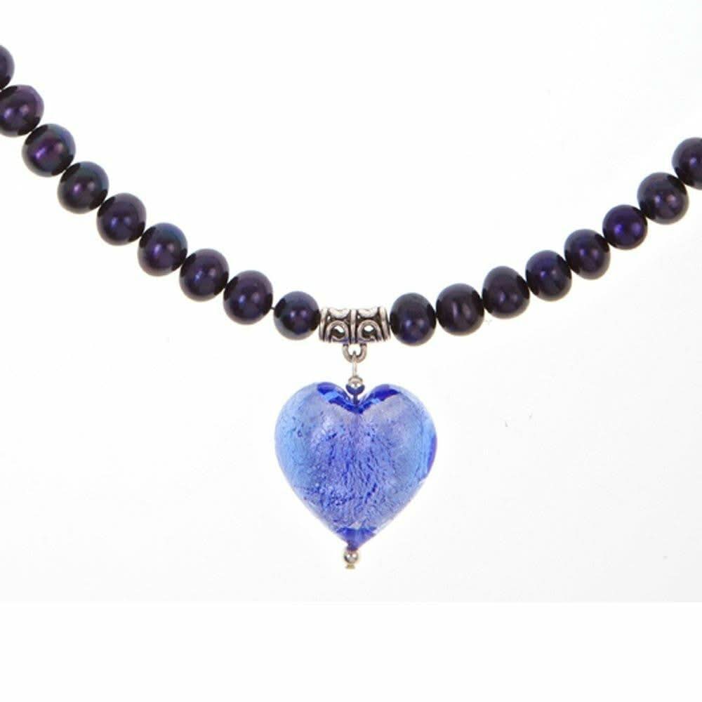 Midnight Pearl Heart Necklace - Elegant 18K Gold Plated Jewelry for Women, Perfect Gift for Valentine's Day, Anniversary & Special Occasions